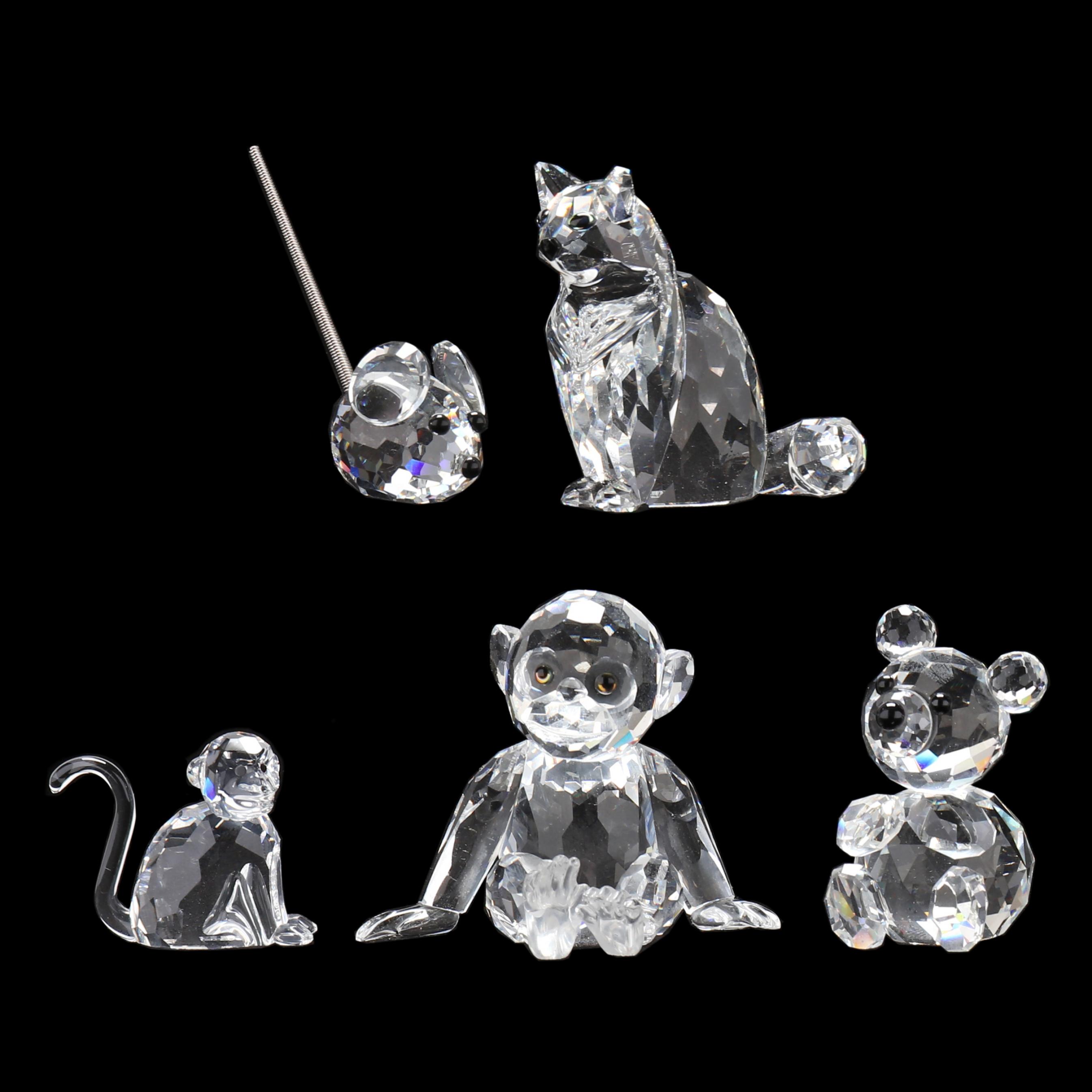 Swarovski クリスタル　動物　まとめ売り　5体セット Swarovski, Assortment of Small Crystal Figures (Lot 4171 - May
