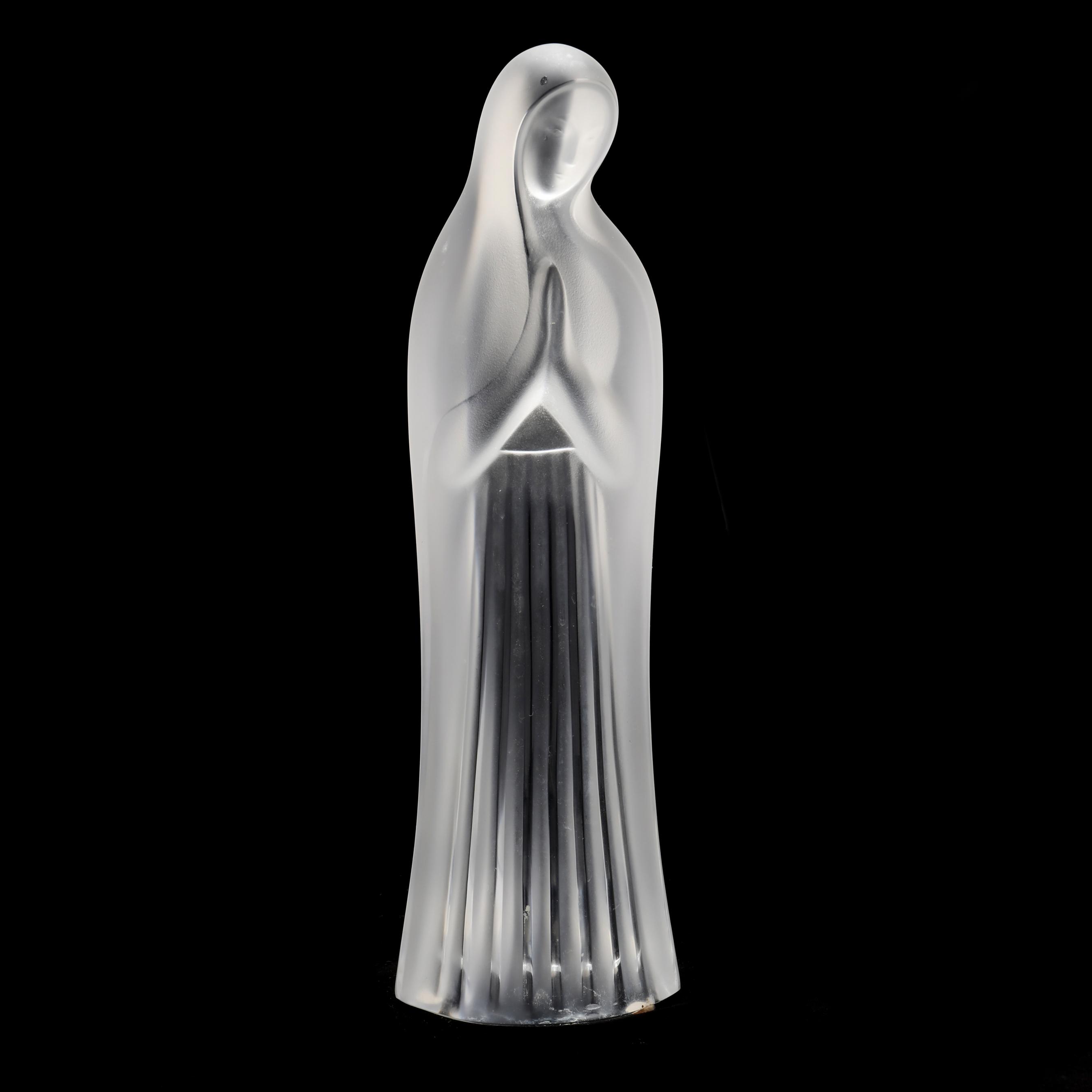 Lalique Crystal Statuette of the Praying Madonna (Lot 3186 - May