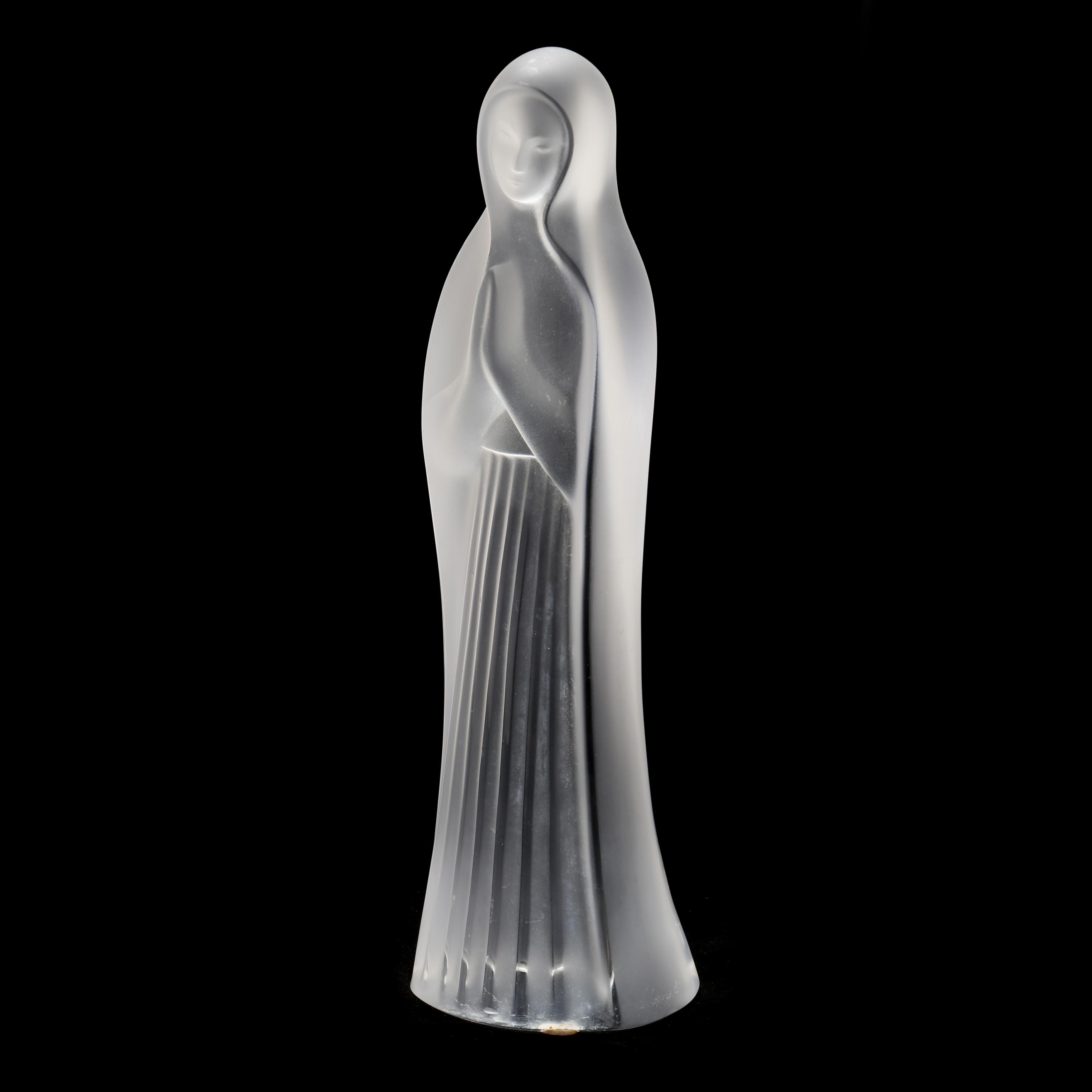 Lalique Crystal Statuette of the Praying Madonna (Lot 3186 - May