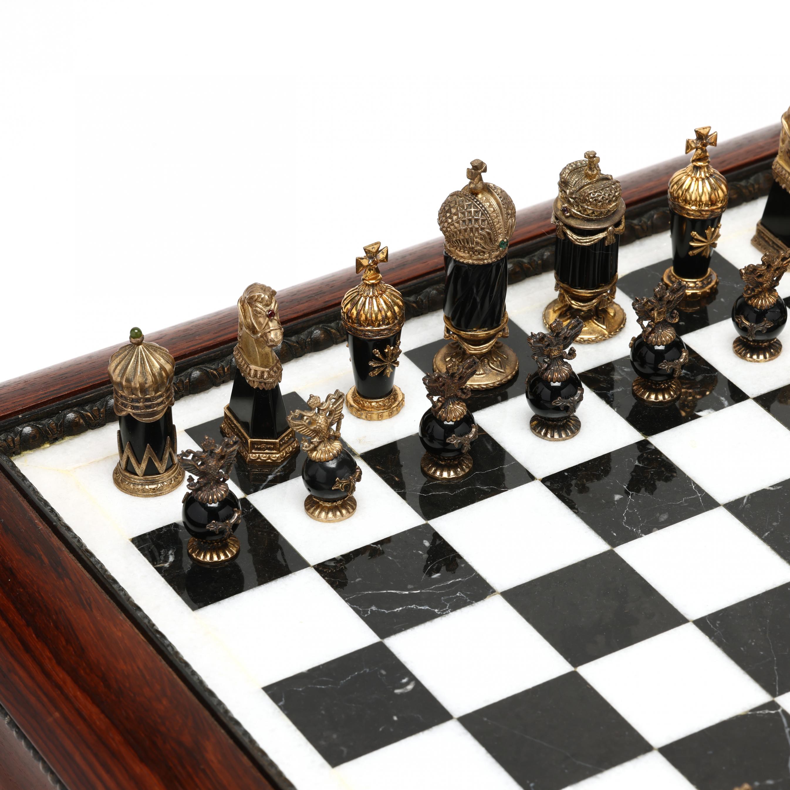 The Fabergé Imperial Chess Set, Sterling Silver with Precious and Semi-Precious Stones (Lot 1334 - Fine Silver AuctionMay 24, 2024, 10:00am) The Fabergé Imperial Chess Set, Sterling Silver with Precious and Semi-Precious Stones (Lot 1334 - Fine Silver AuctionMay 24, 2024, 10:00am)