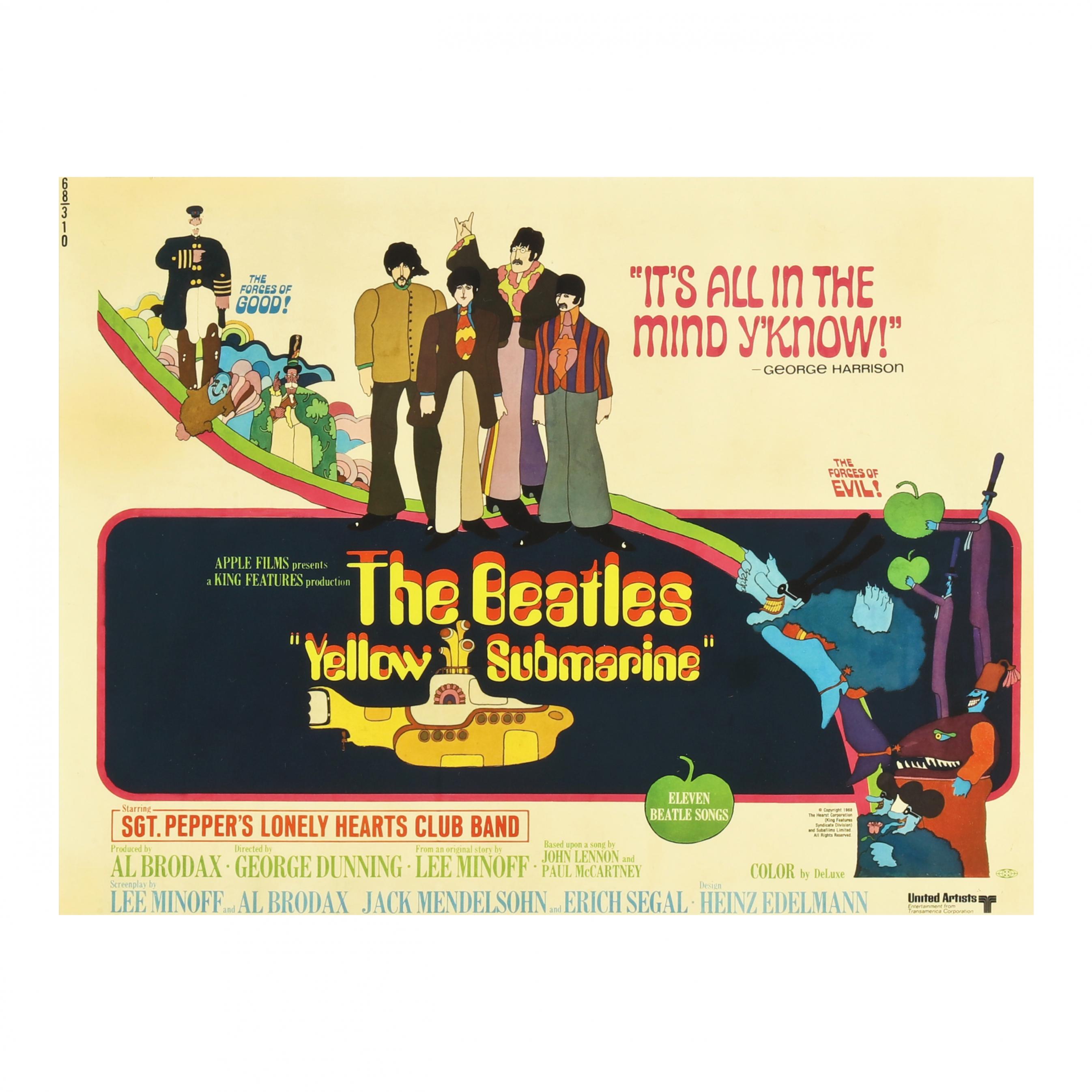 The Beatles Yellow Submarine (1968) Vintage Film Poster (Lot 2330