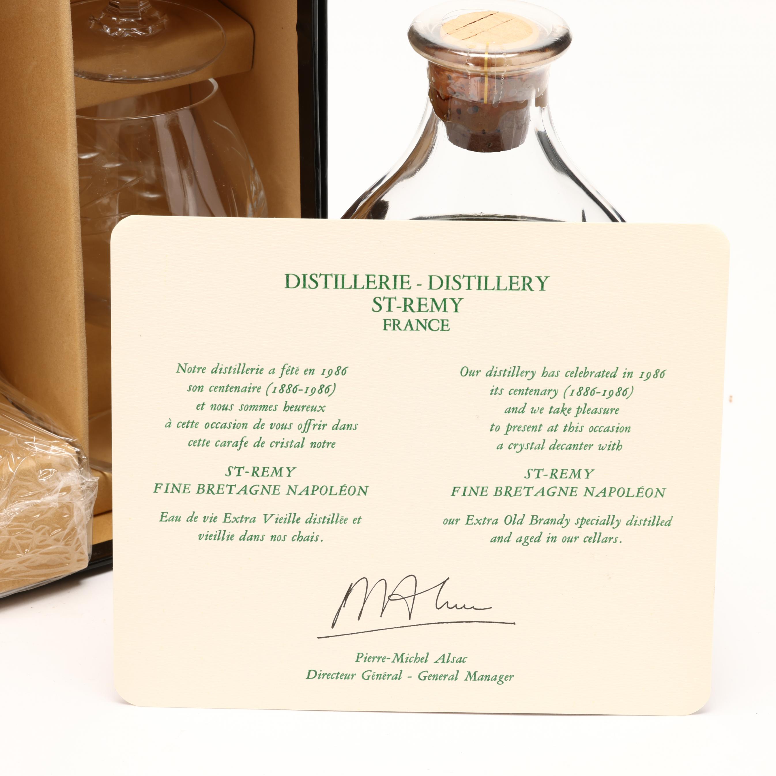 St. Remy Napoleon Brandy in Centennial Decanter (Lot 4074 - Rare