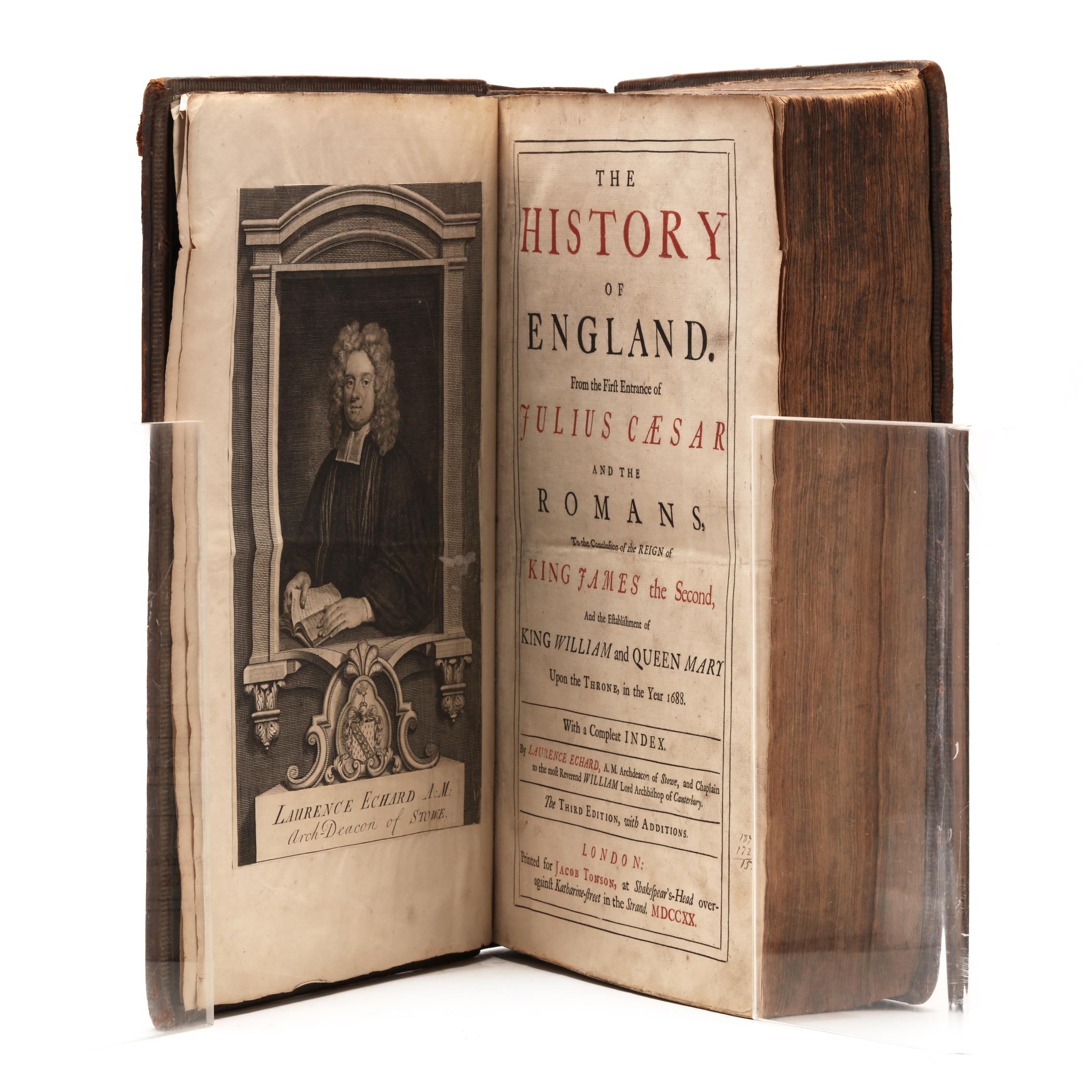 こ*こ様  EST. ENGLAND 1759 Third Edition of Echard's The History of England (Lot 5097 - Rare