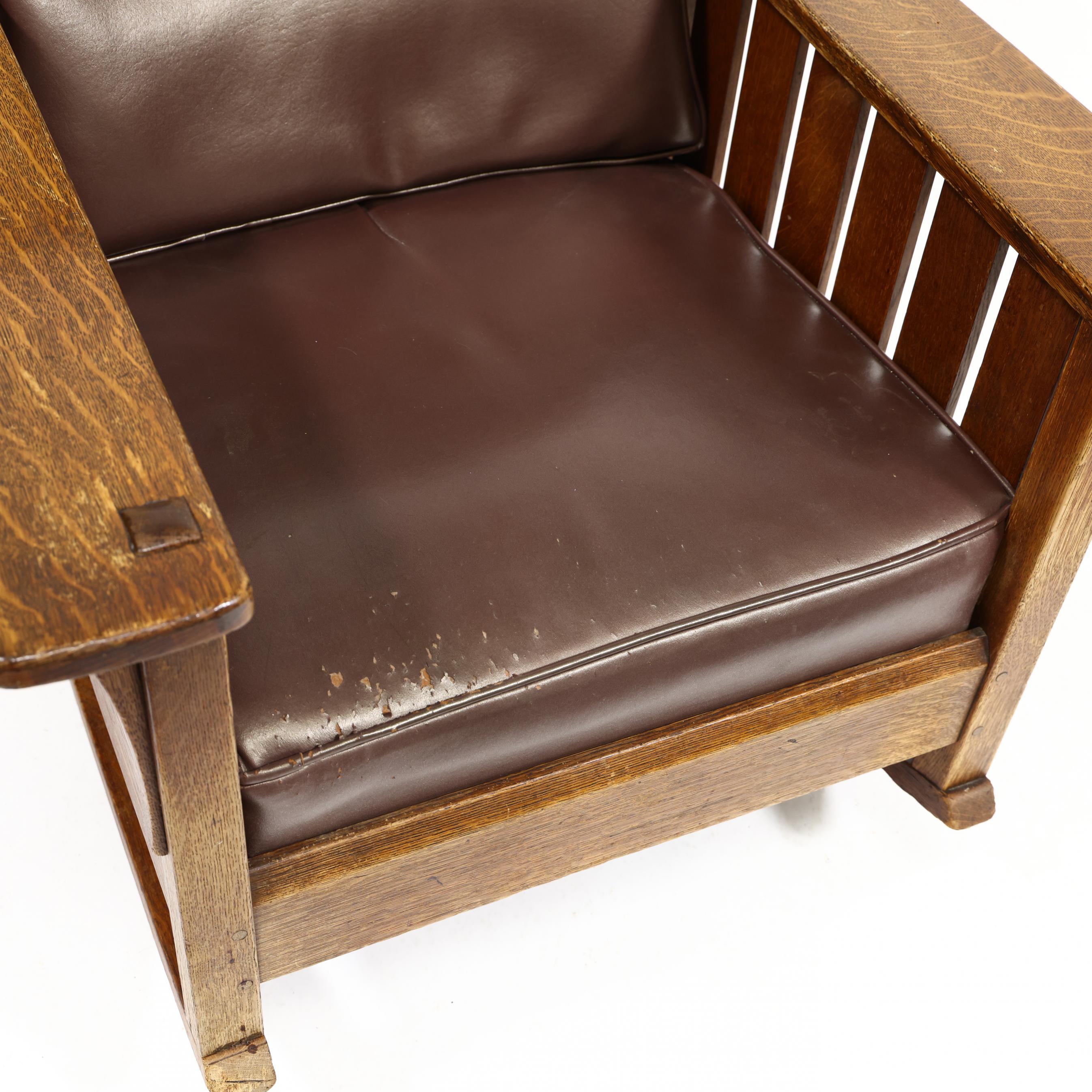 L. & J.G. Stickley, Mission Oak Rocking Chair (Lot 2140