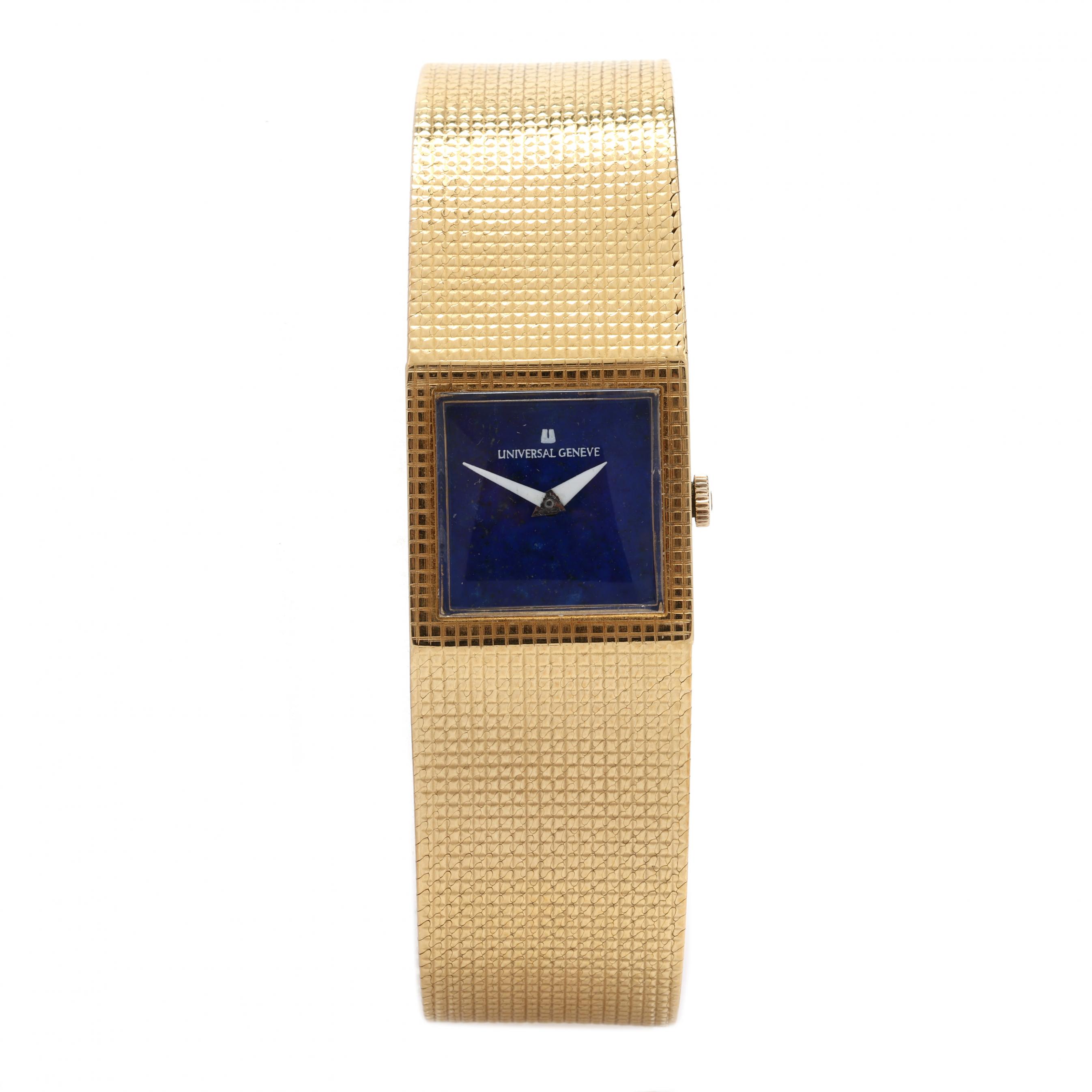 Gold and Lapis Lazuli Watch, Universal Geneve (Lot 1079 - )
