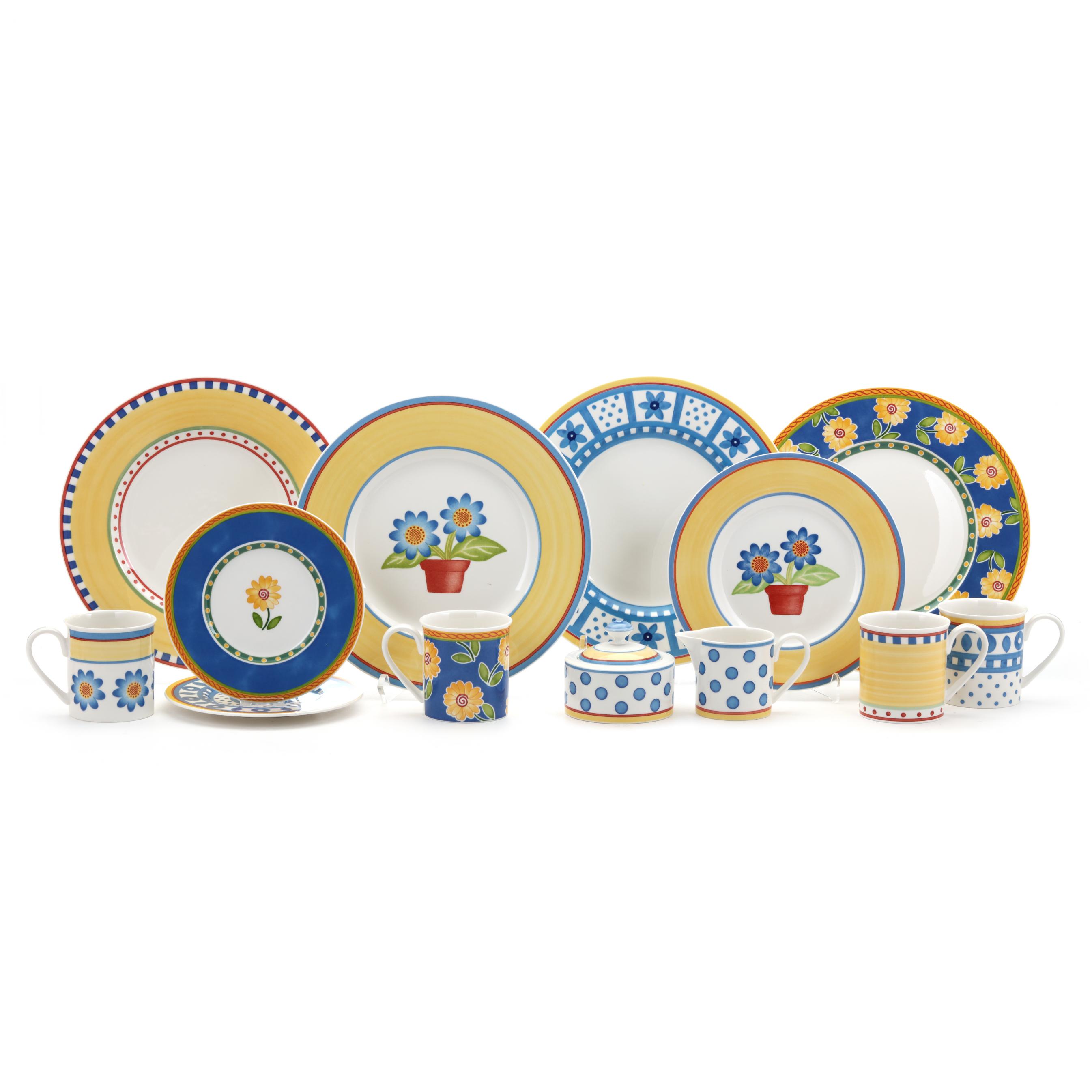 Assortment of Villeroy & Boch Twist Porcelain Dinnerware, (55
