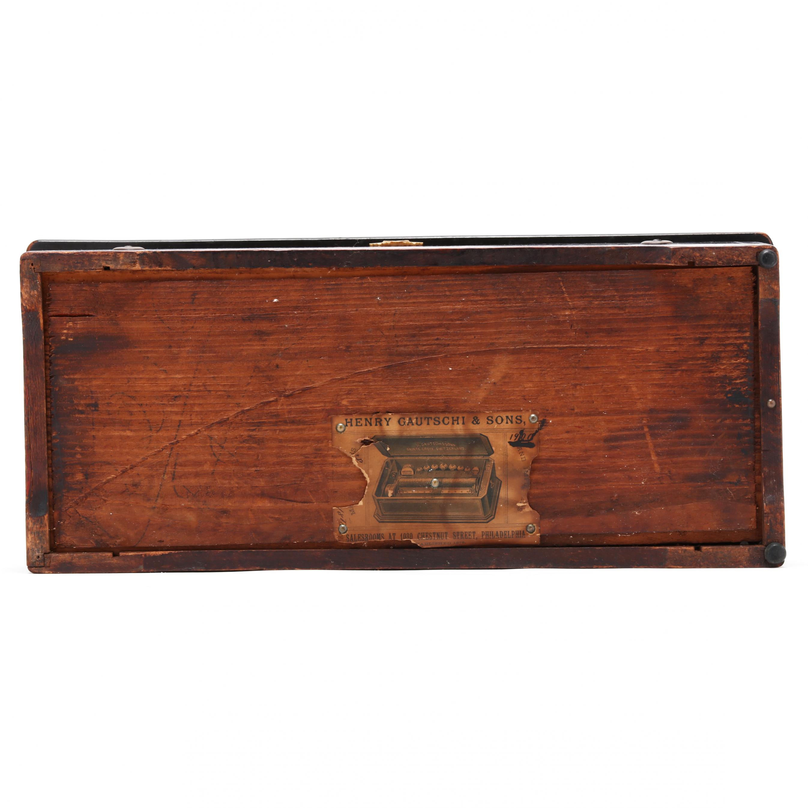 ◼️GLAY◼️MMH－PREMIUM BOX－ Henry Gautschi & Sons, Antique Cylinder Music Box (Lot 2148