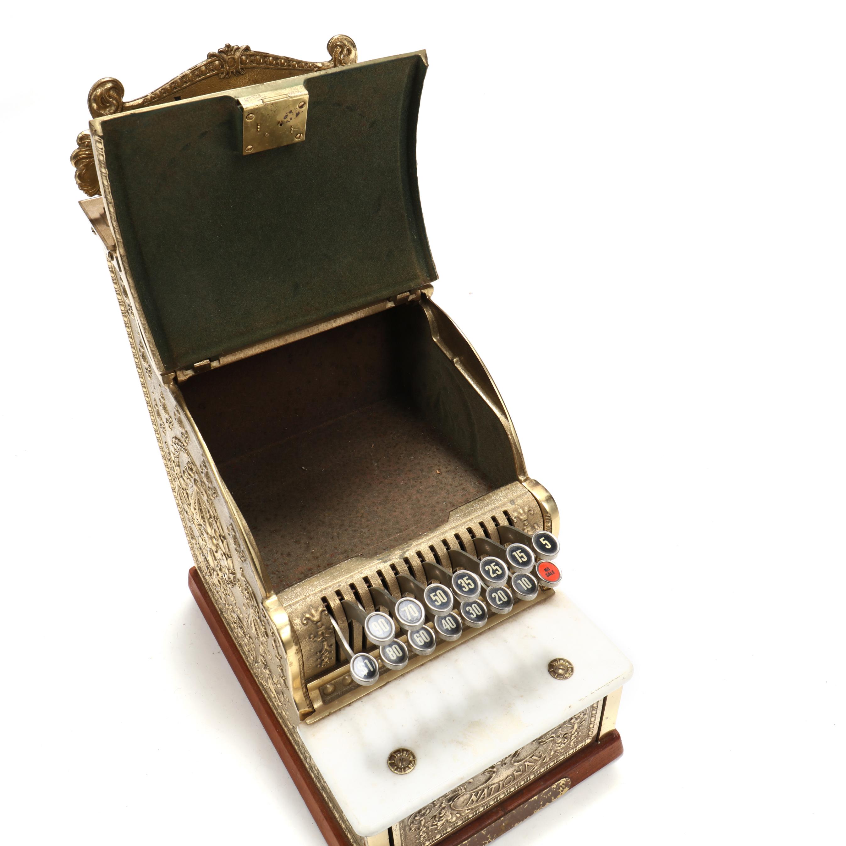 アメリカンアンティーク 真鍮製レジスターNationalCashRegister USA