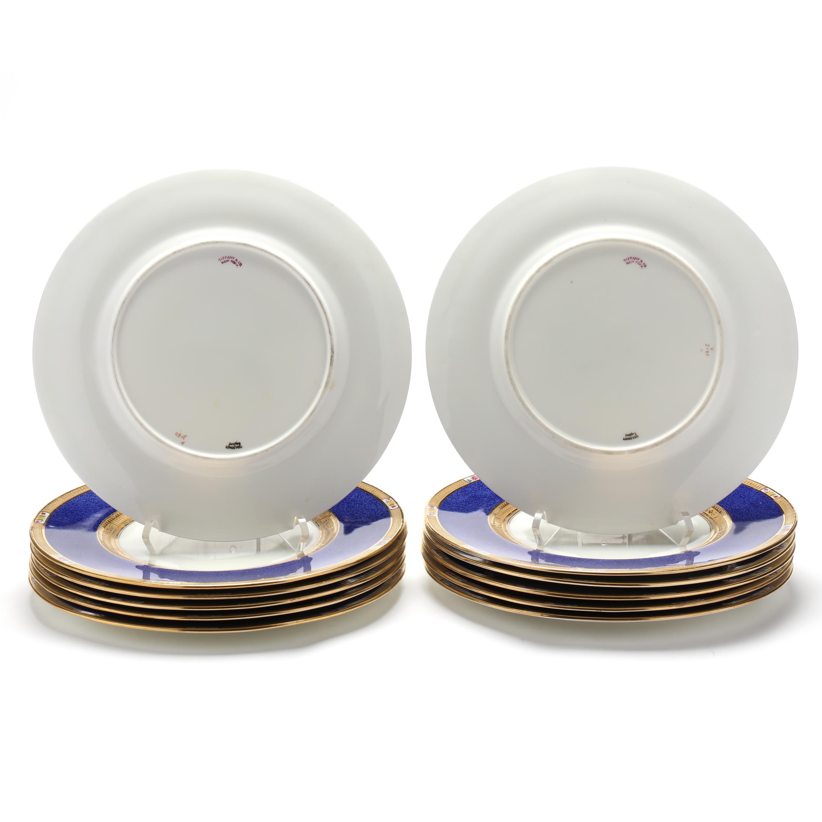 Set of Twelve Cauldon Dinner Plates, Retailed by Tiffany & Co