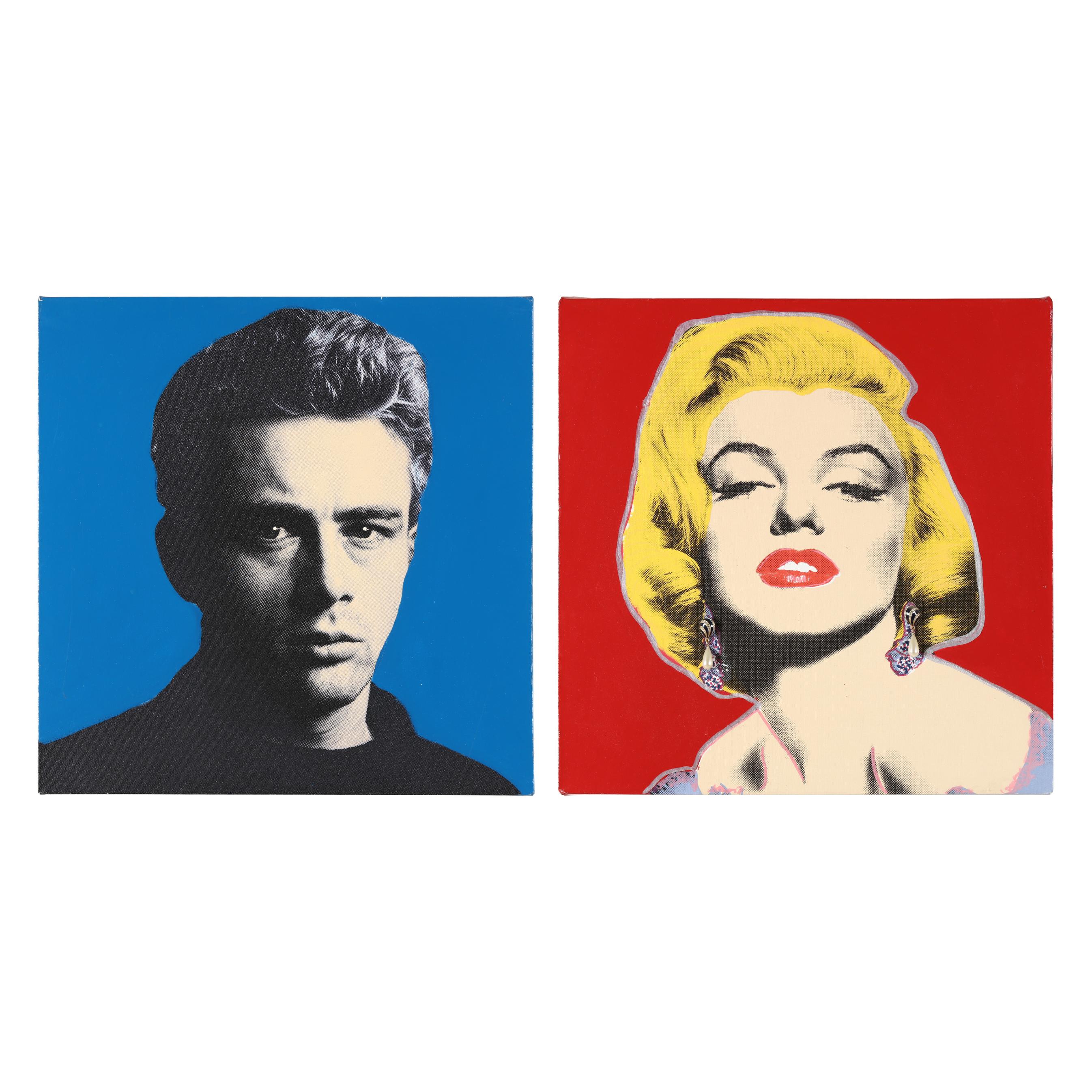 Steve Kaufman (American, 1960-2010), James Dean / Marilyn Monroe