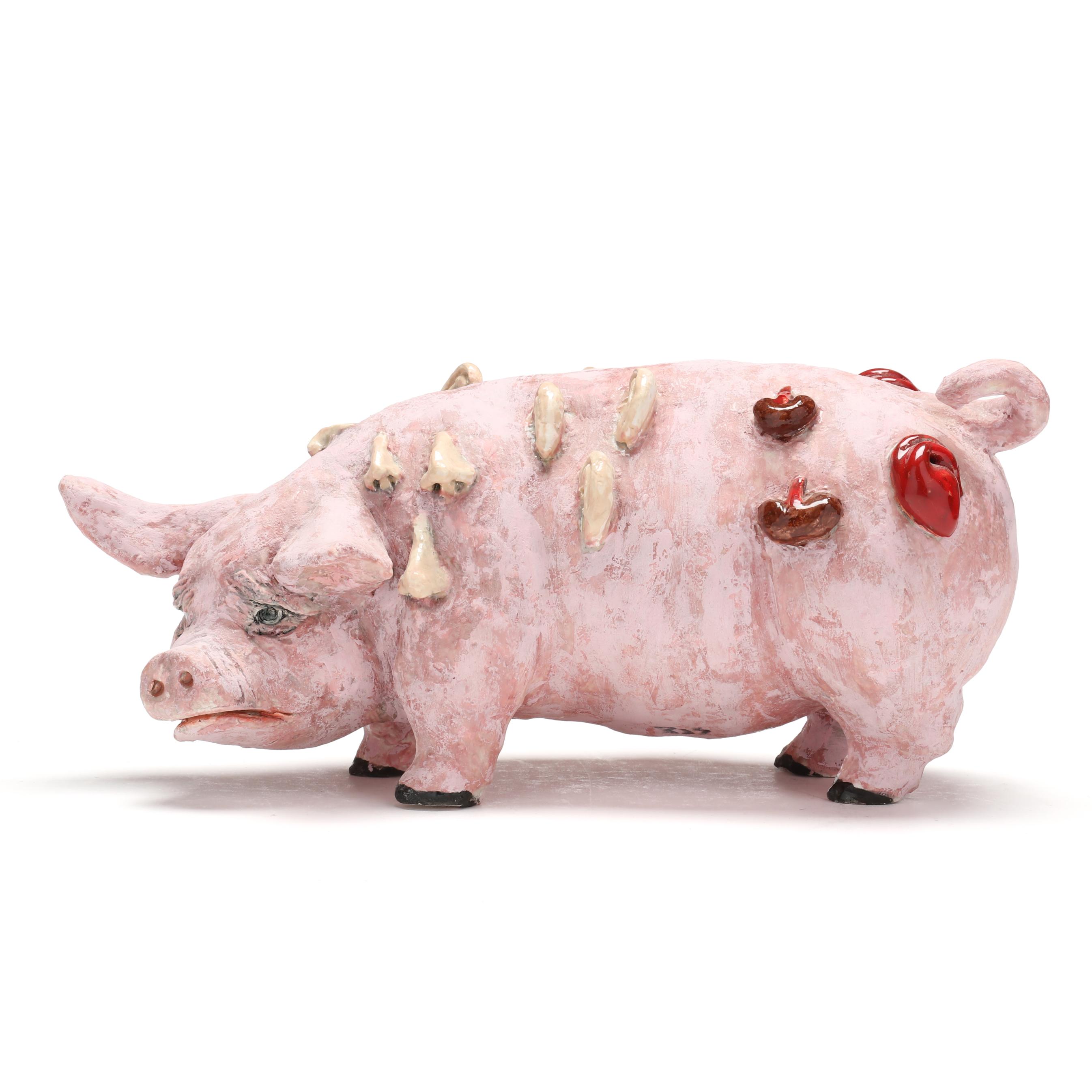 Patricia Shaw (NC, 1942-2023), Surrealist Pig Sculpture (Lot 2053