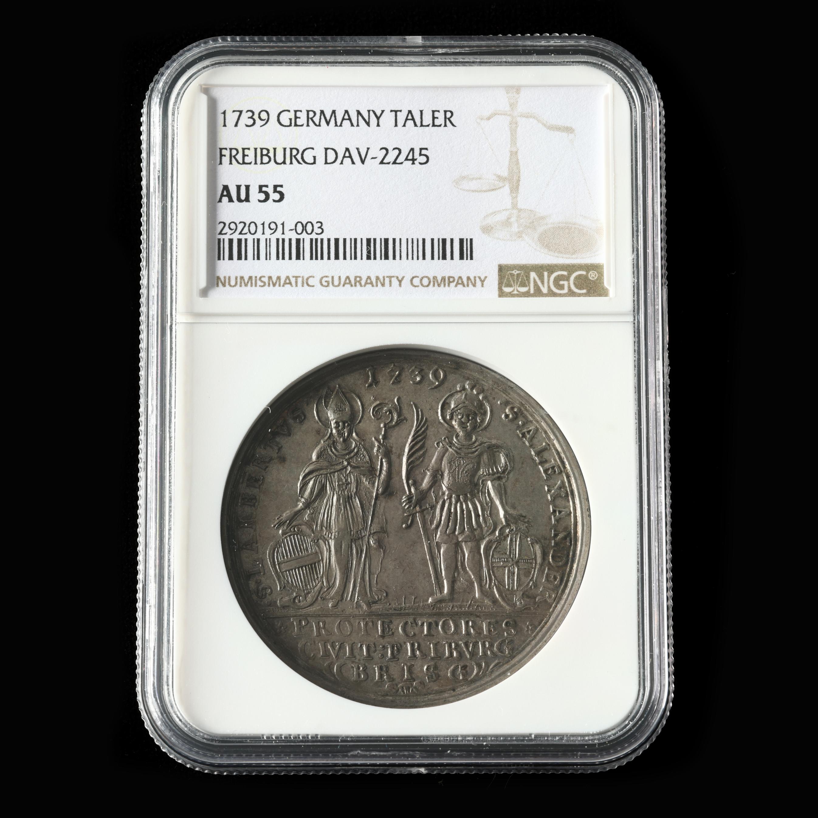 German States, Freiburg (Im Breisgau) 1739 Taler, NGC AU 55 (Lot