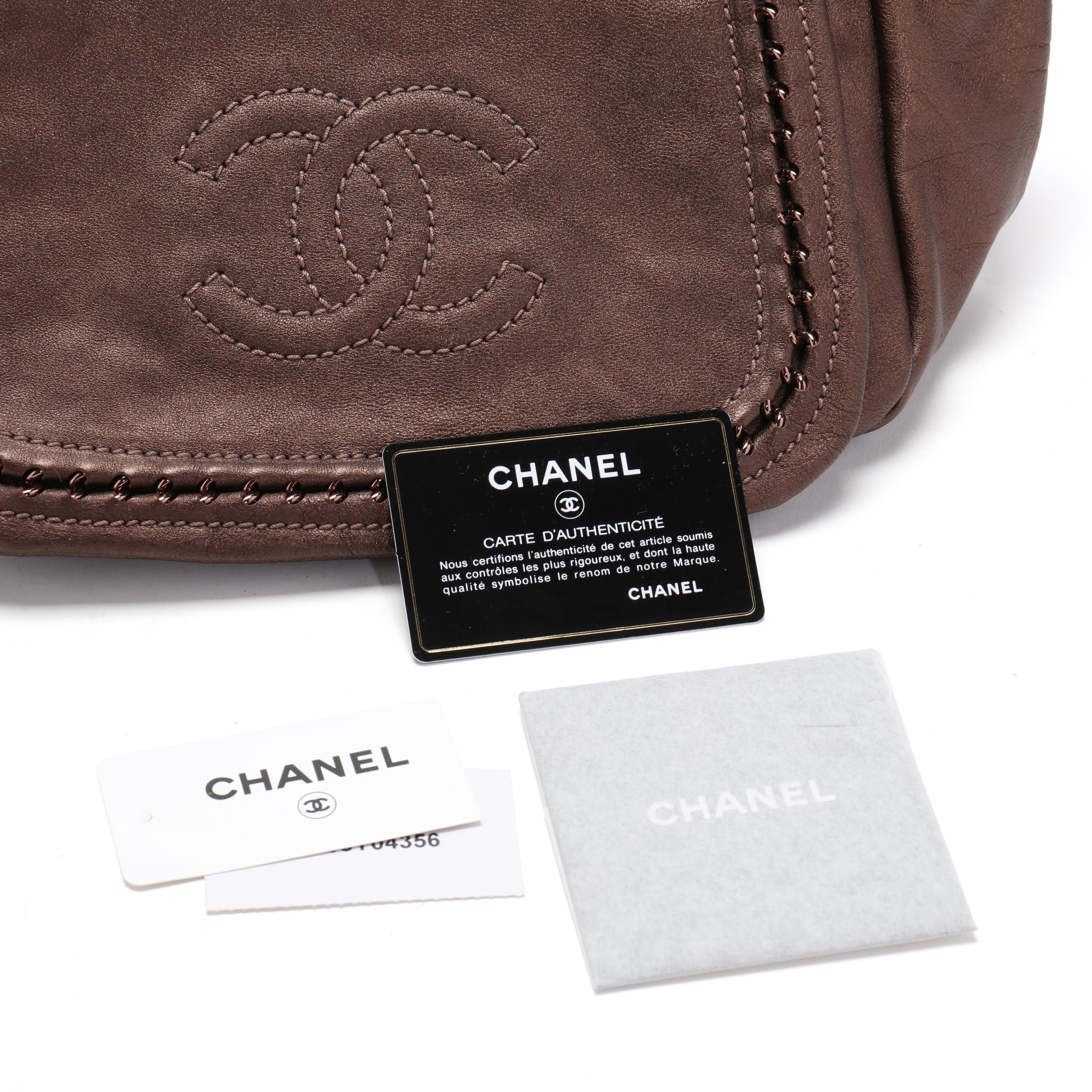 Chanel Luxe Ligne Accordion Flap Bag in Khaki Brown (Lot 2023