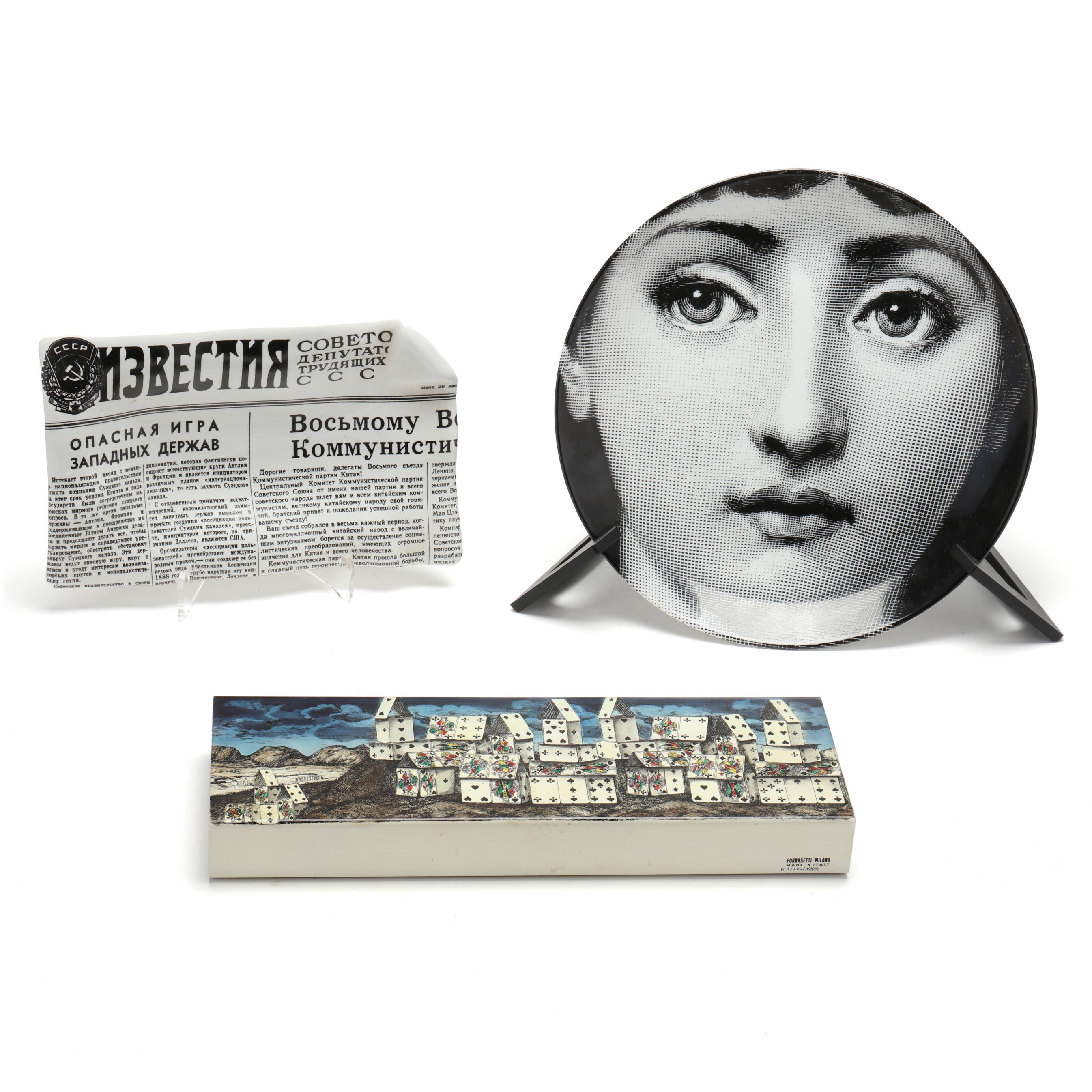 その他 fornasetti Fornasetti シュレアリストプリント プレート | ブラック