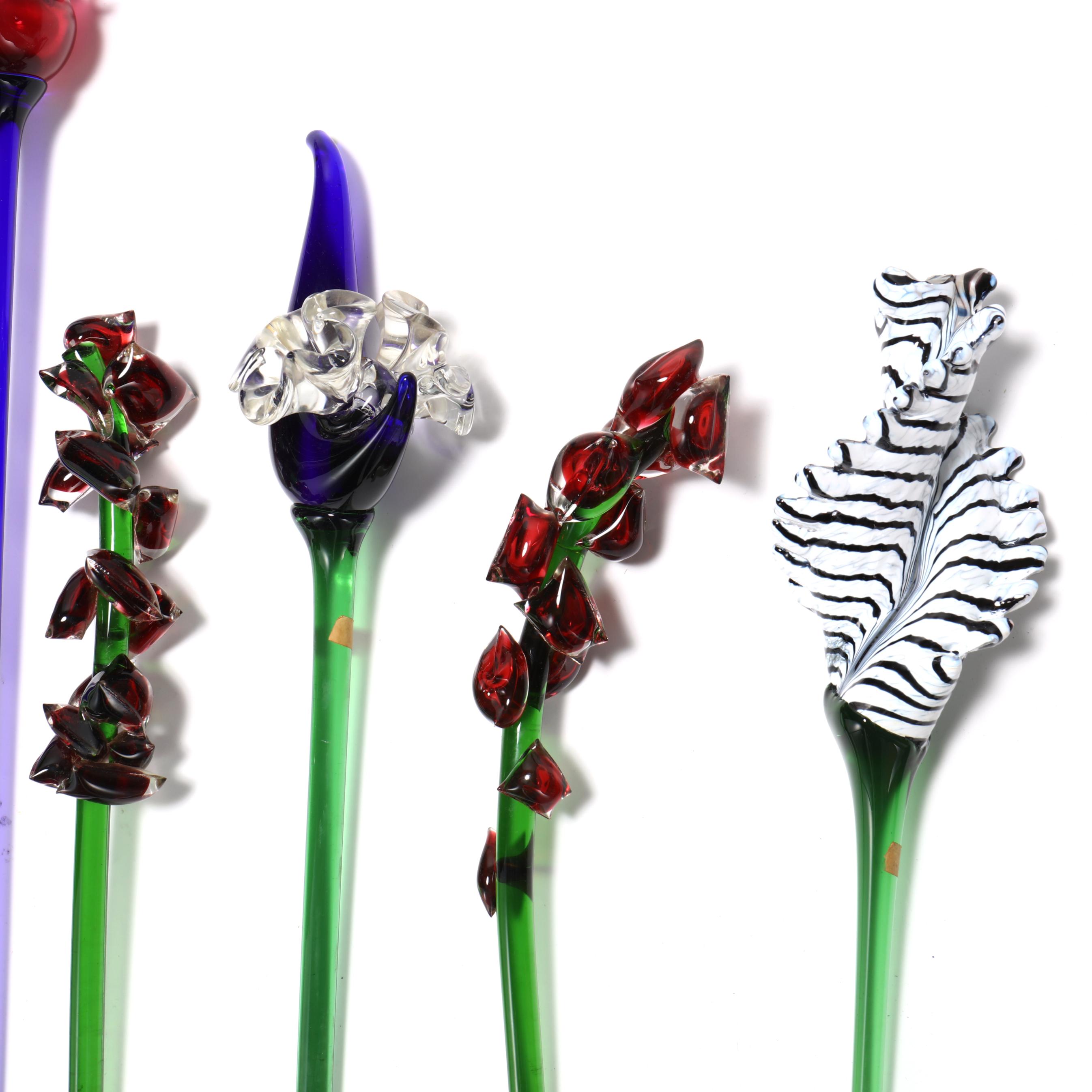 Beranek, Bouquet of (13) Art Glass Flowers (Lot 2309 - Modern