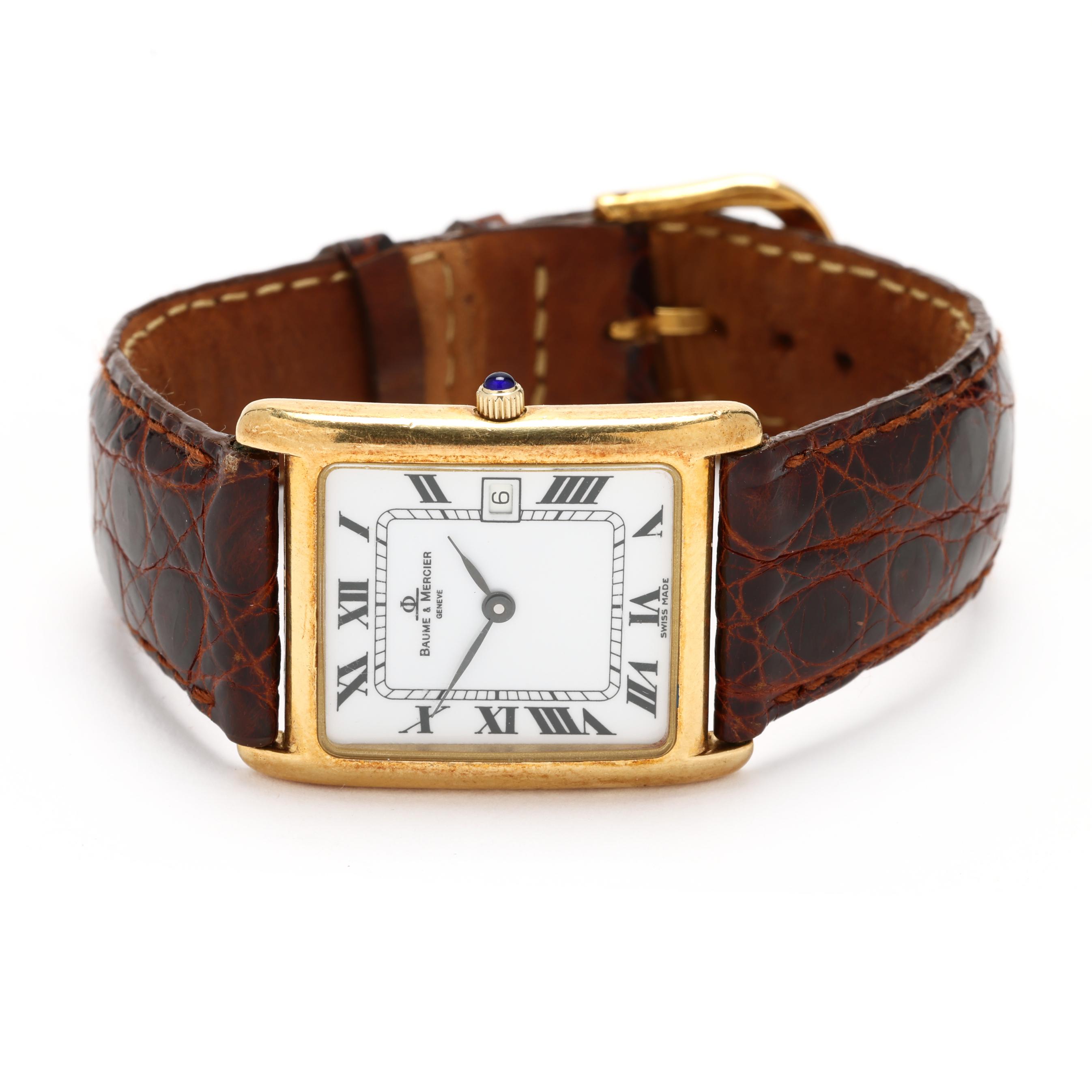 Gent's Gold Tank Watch, Baume & Mercier (Lot 2275 - Luxury