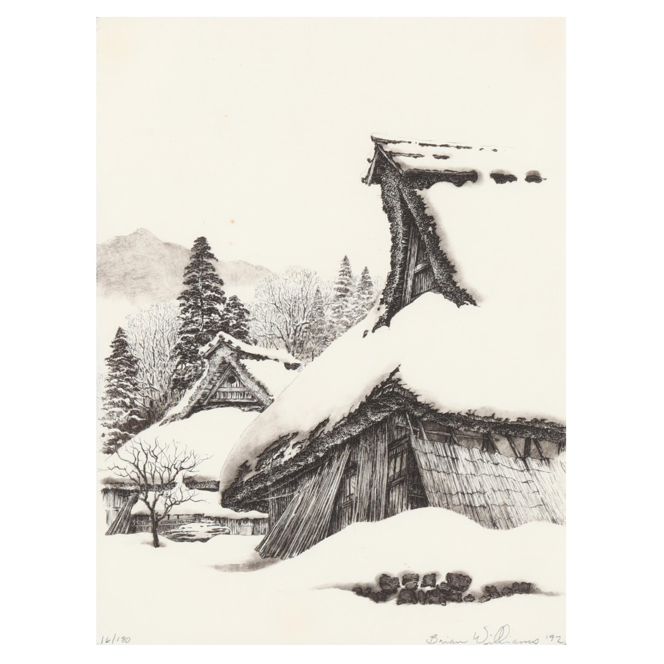 ブライアン・ウィリアムズ（Brian Williams）銅版画 Brian Williams (b. 1950), Winter (Lot 3174 - Asian Art