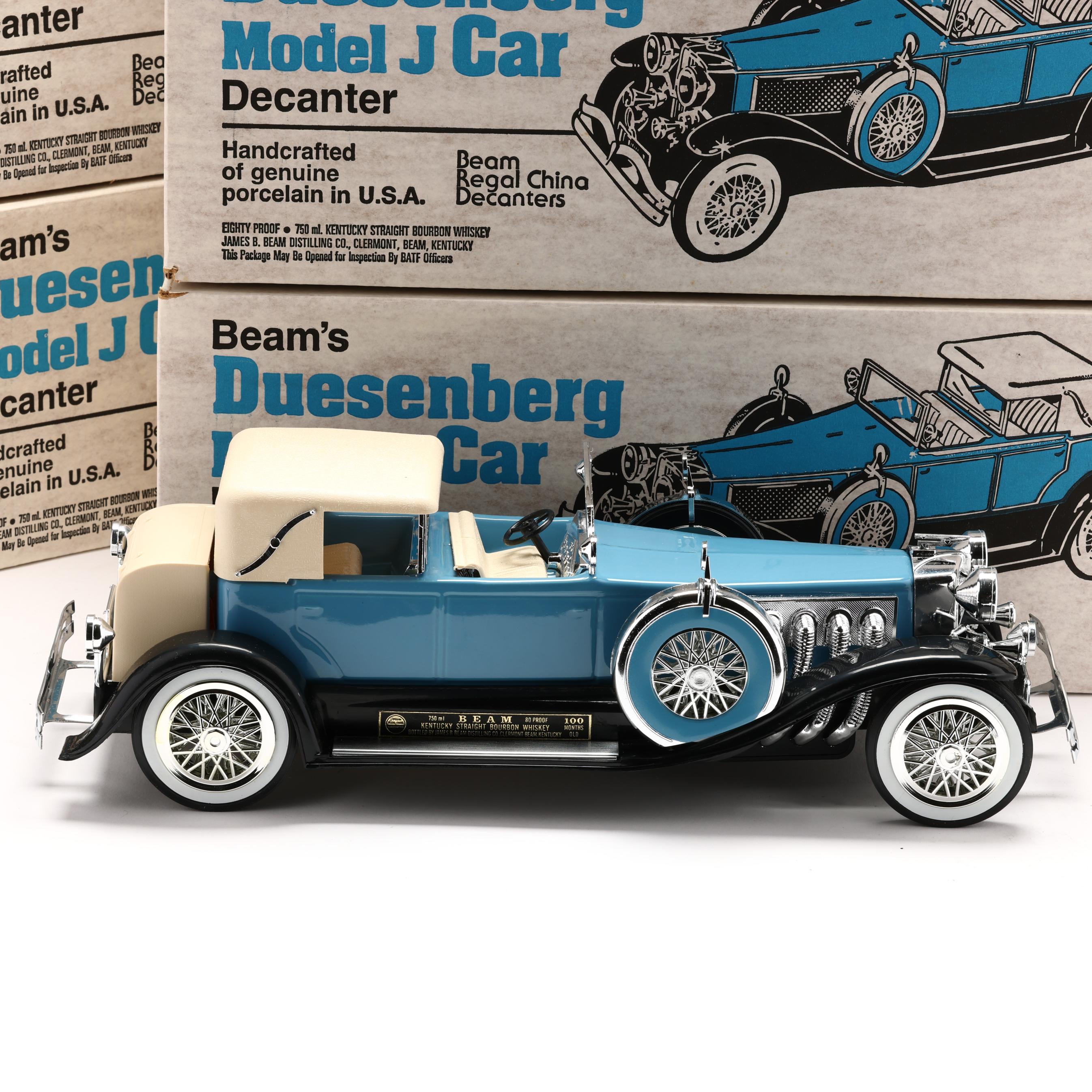 Jim Beam Bourbon Whiskey in Duesenberg Car Decanters (Lot 6367