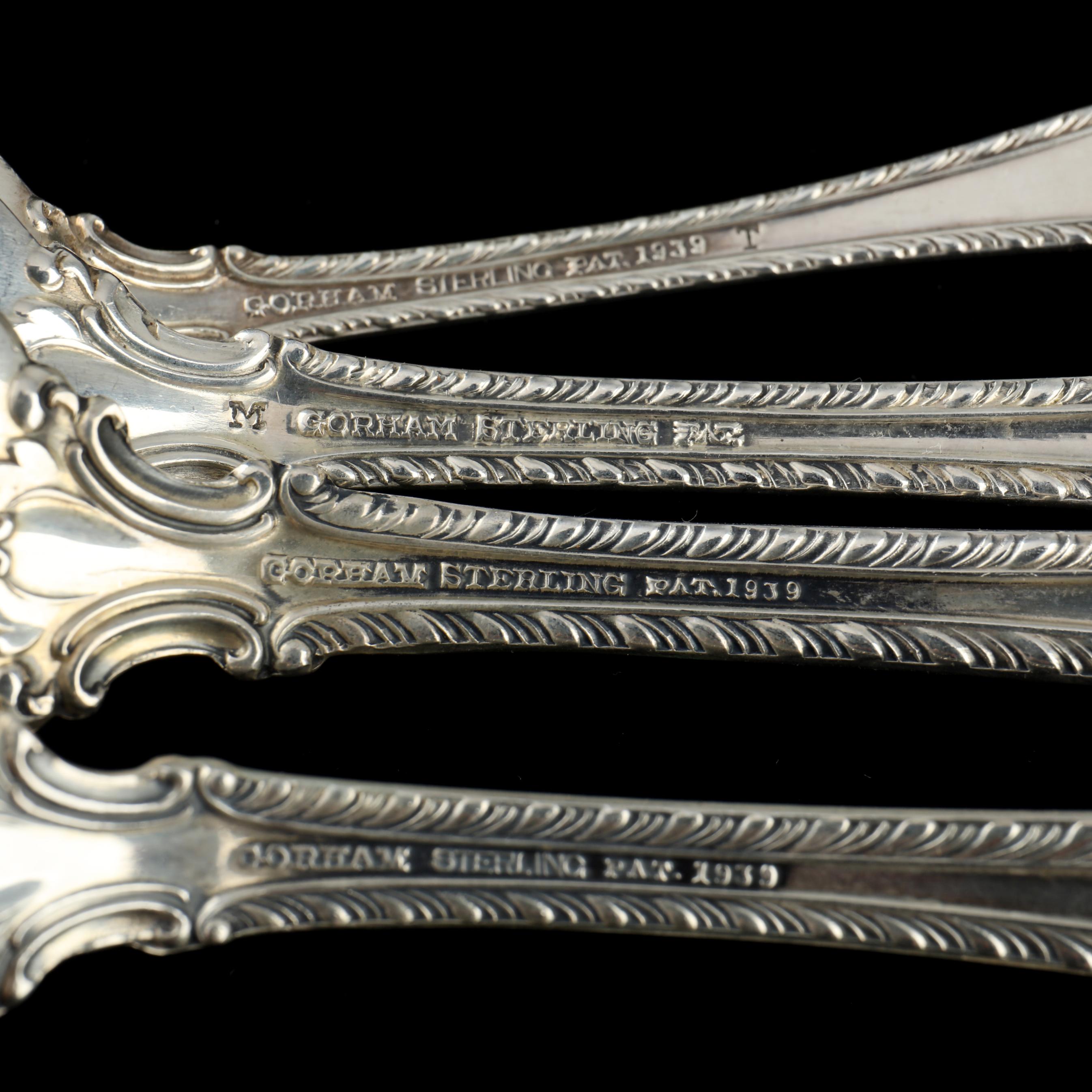 Gorham English Gadroon Sterling Silver Soup Spoon – 6 3/4″ – Antique Flatware