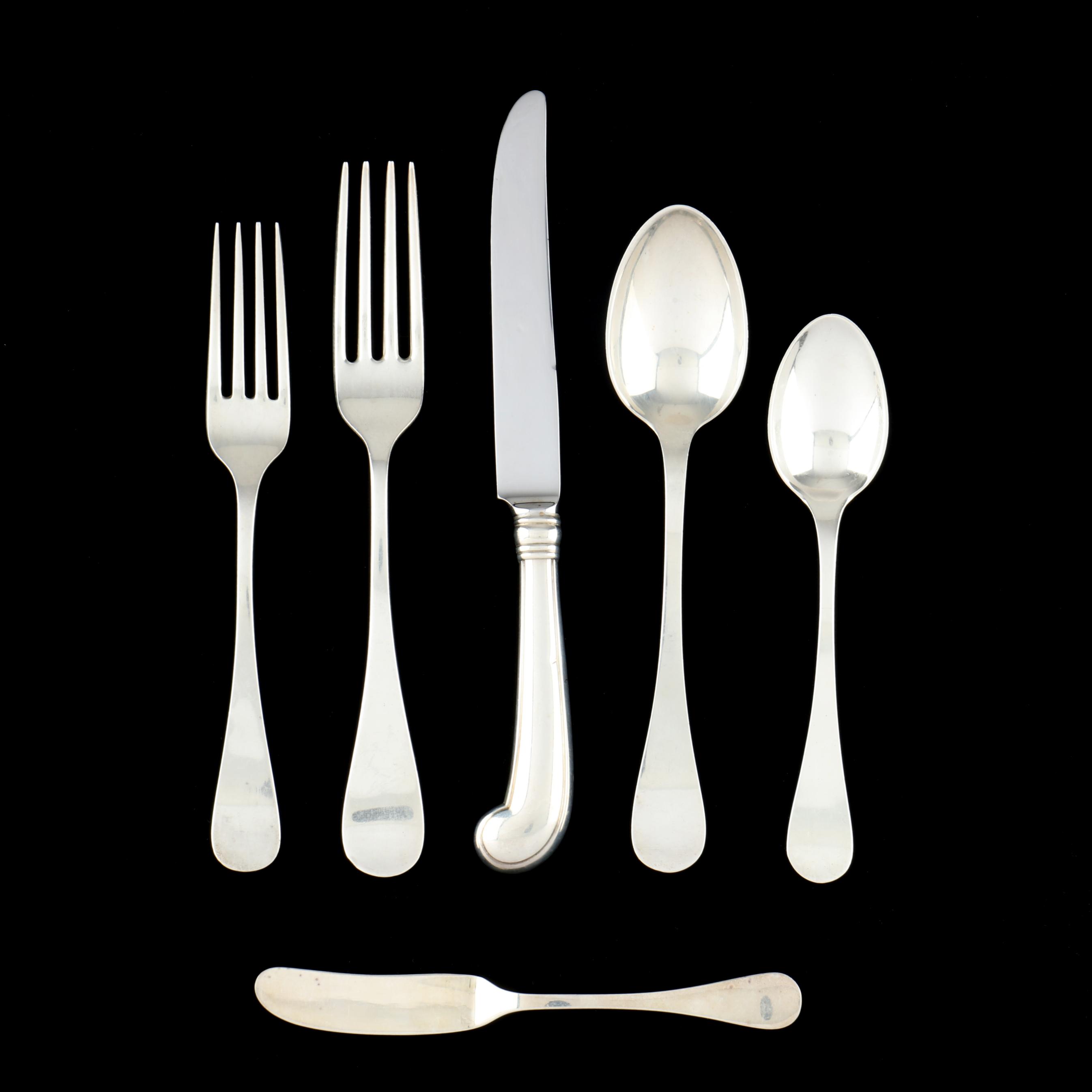 A Tiffany & Co. King William-Antique Sterling Silver Flatware