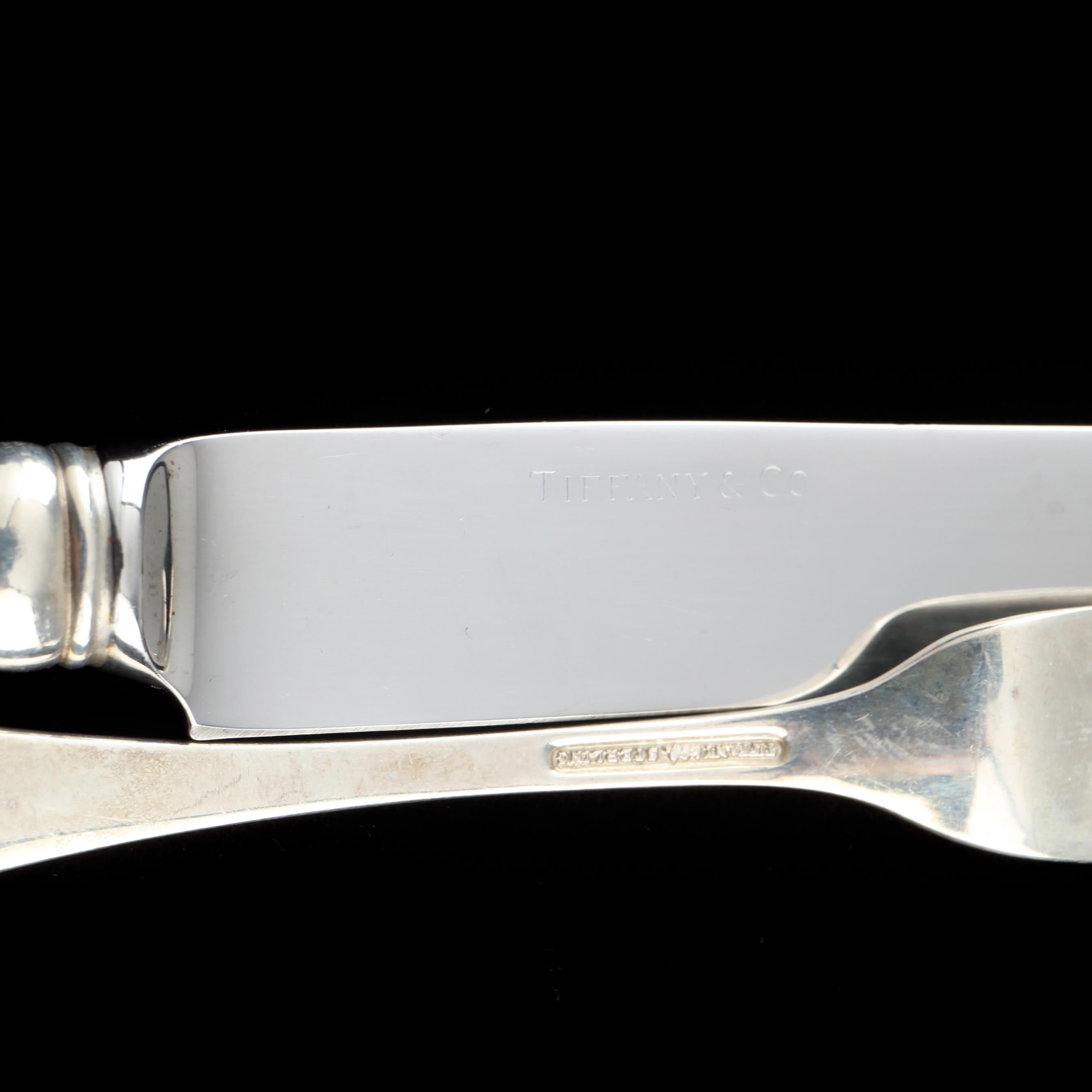 カトラリー(スプーン等) Tiffany&co. Sterling Silver Butter Knife Tiffany & Co. 1900-1940 Antique US Sterling Silver Knives for sale