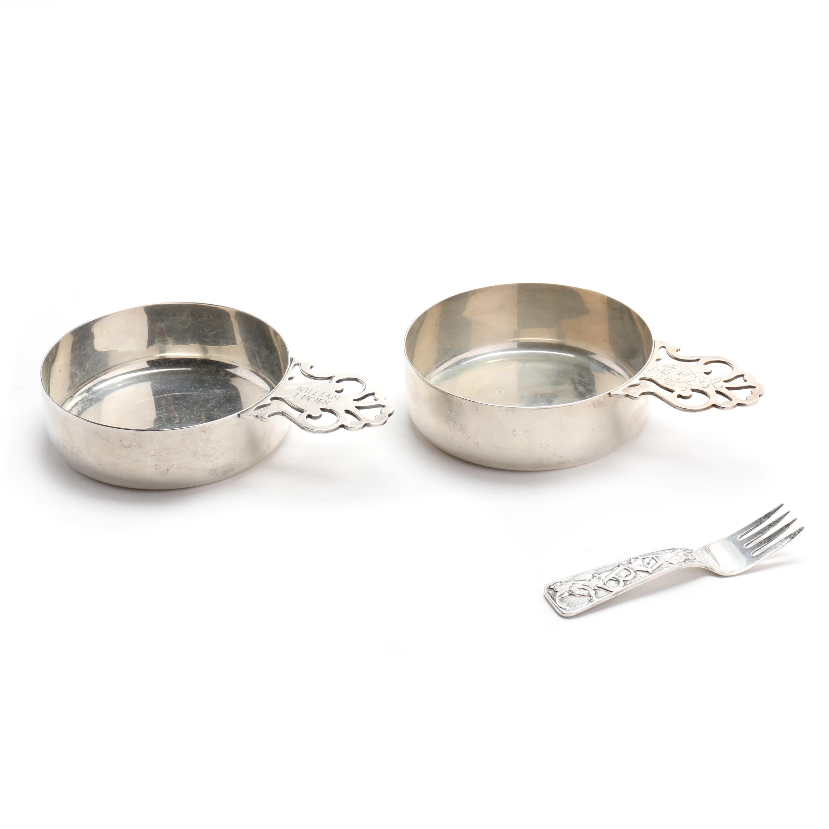 Three Tiffany & Co. Sterling Silver Baby Gifts (Lot 4082 - Fine