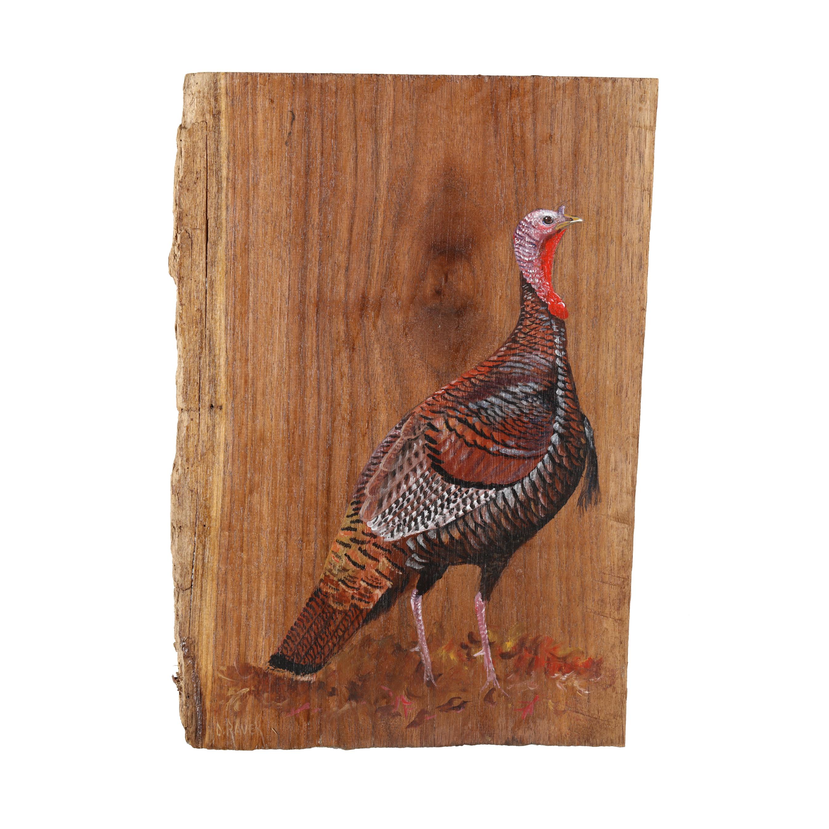 Duane Raver Jr. (NC, 1927-2022), Wild Turkey Plaque (Lot 1304