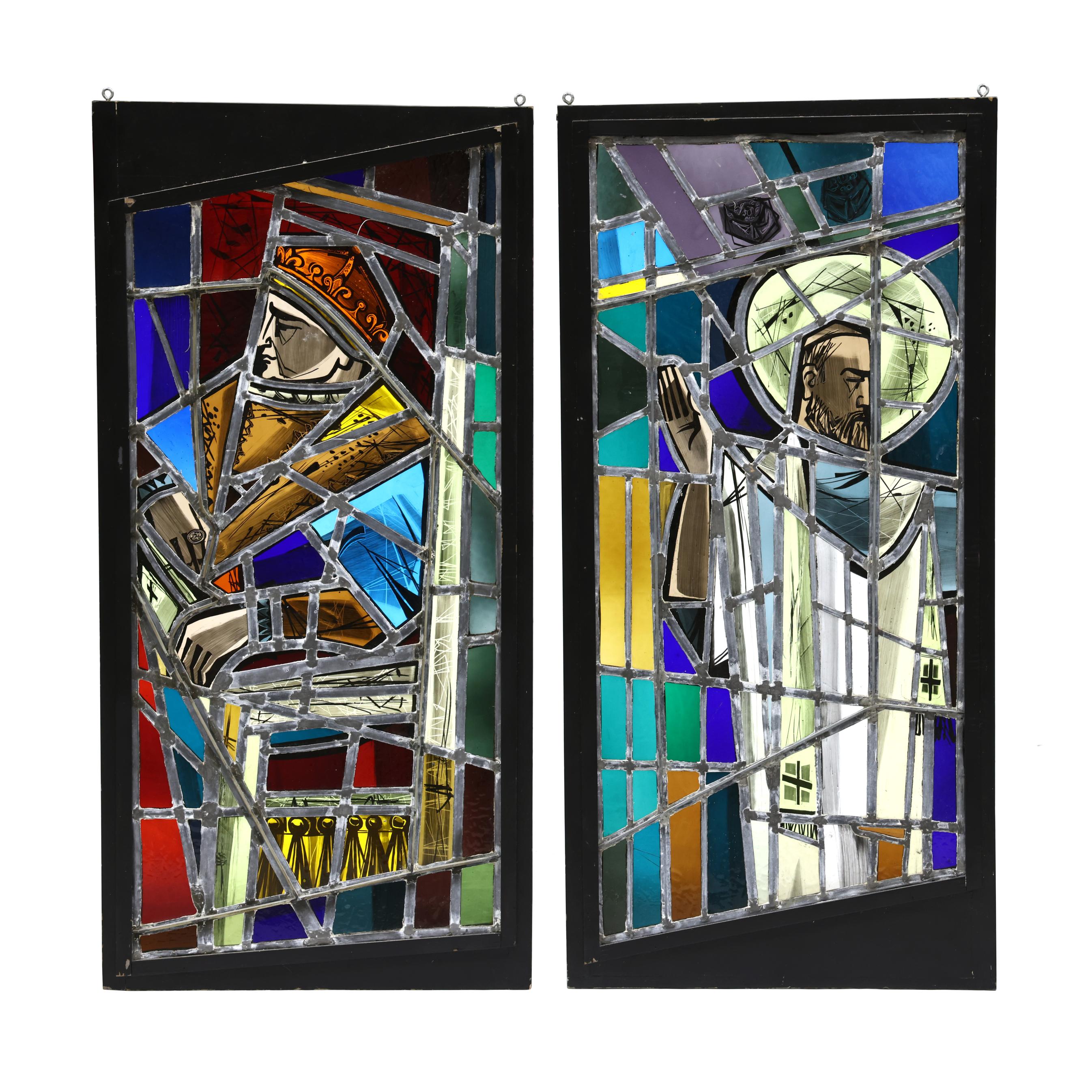 洋書 Architectural Stained Glass Wright-Thomas-Ceiling-Stained-
