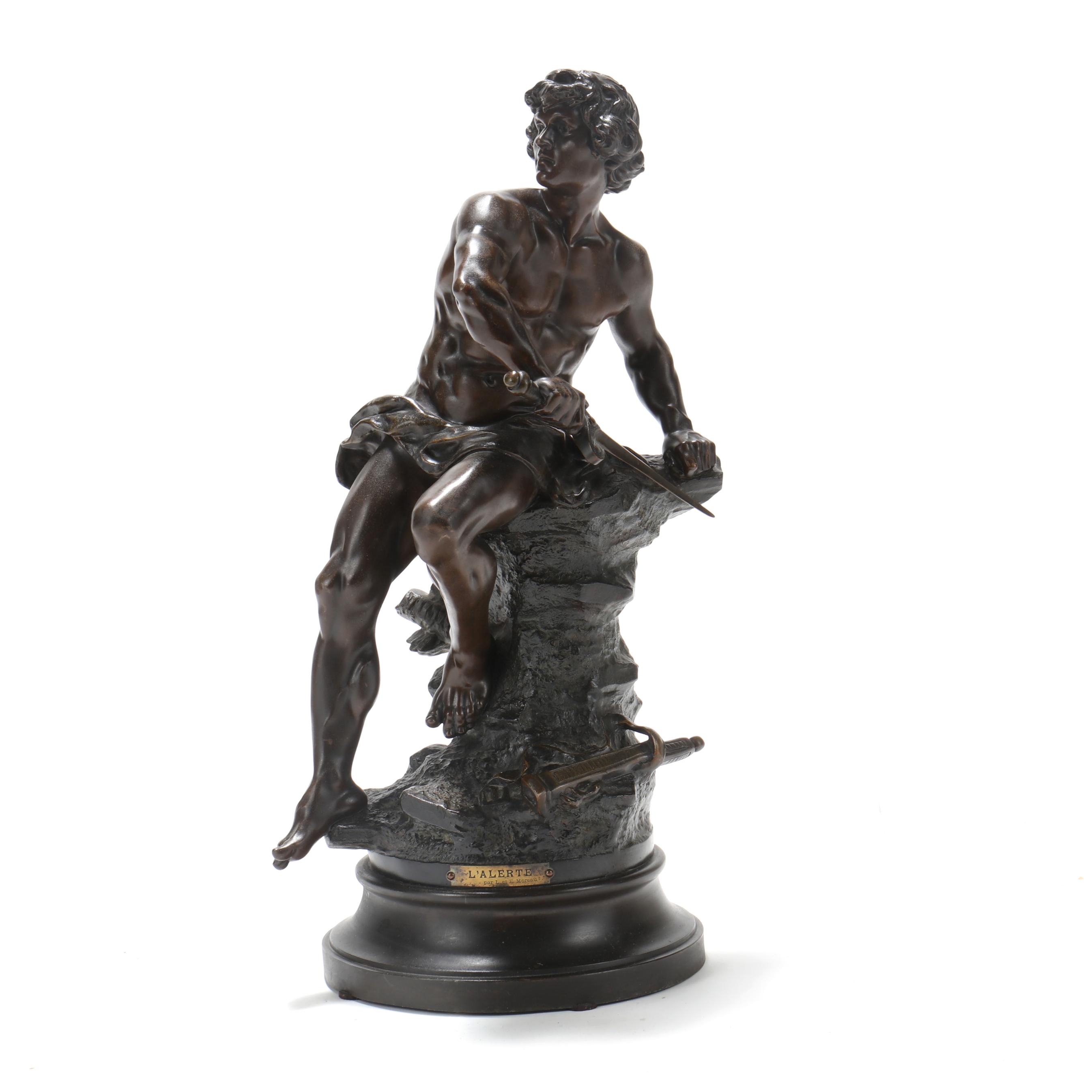 A Patinated Model of L'Alerte after L.&.F. Moreau (Lot 1477