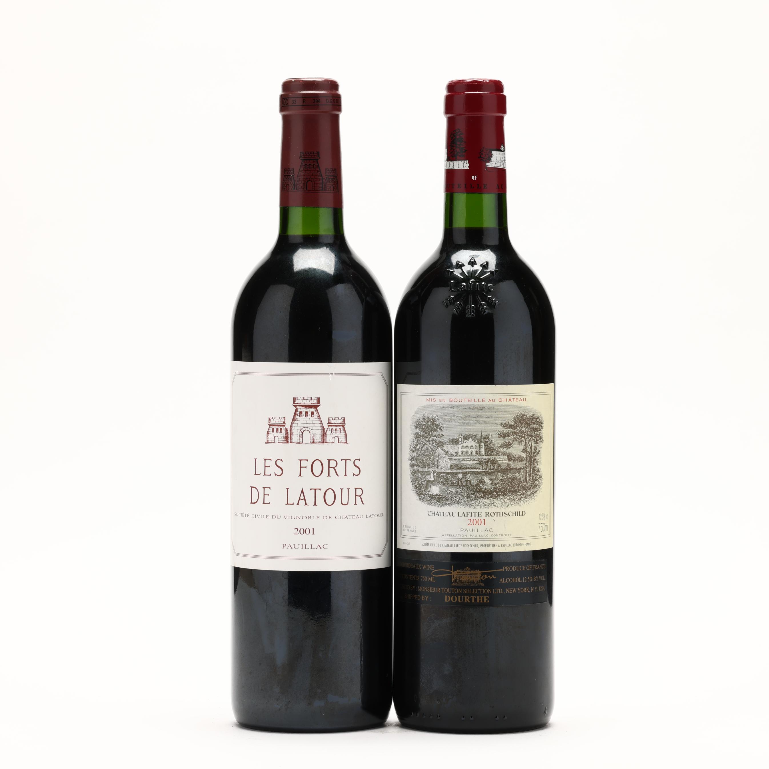 2001 Chateau Lafite Rothschild & Les Forts de Latour (Lot 7040