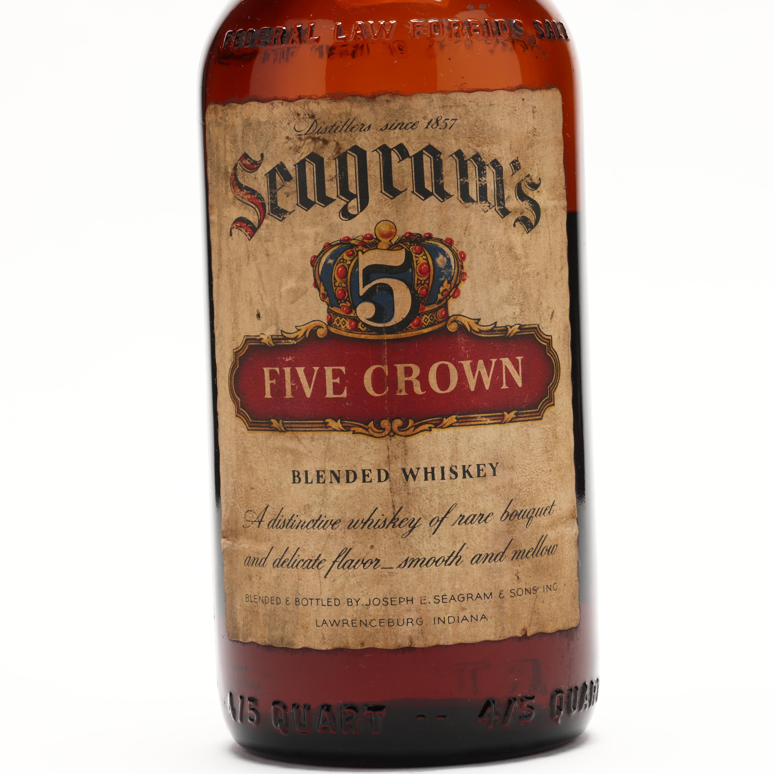 Seagram's 5 Crown Blended Whiskey (Lot 6040 - Rare Spirits