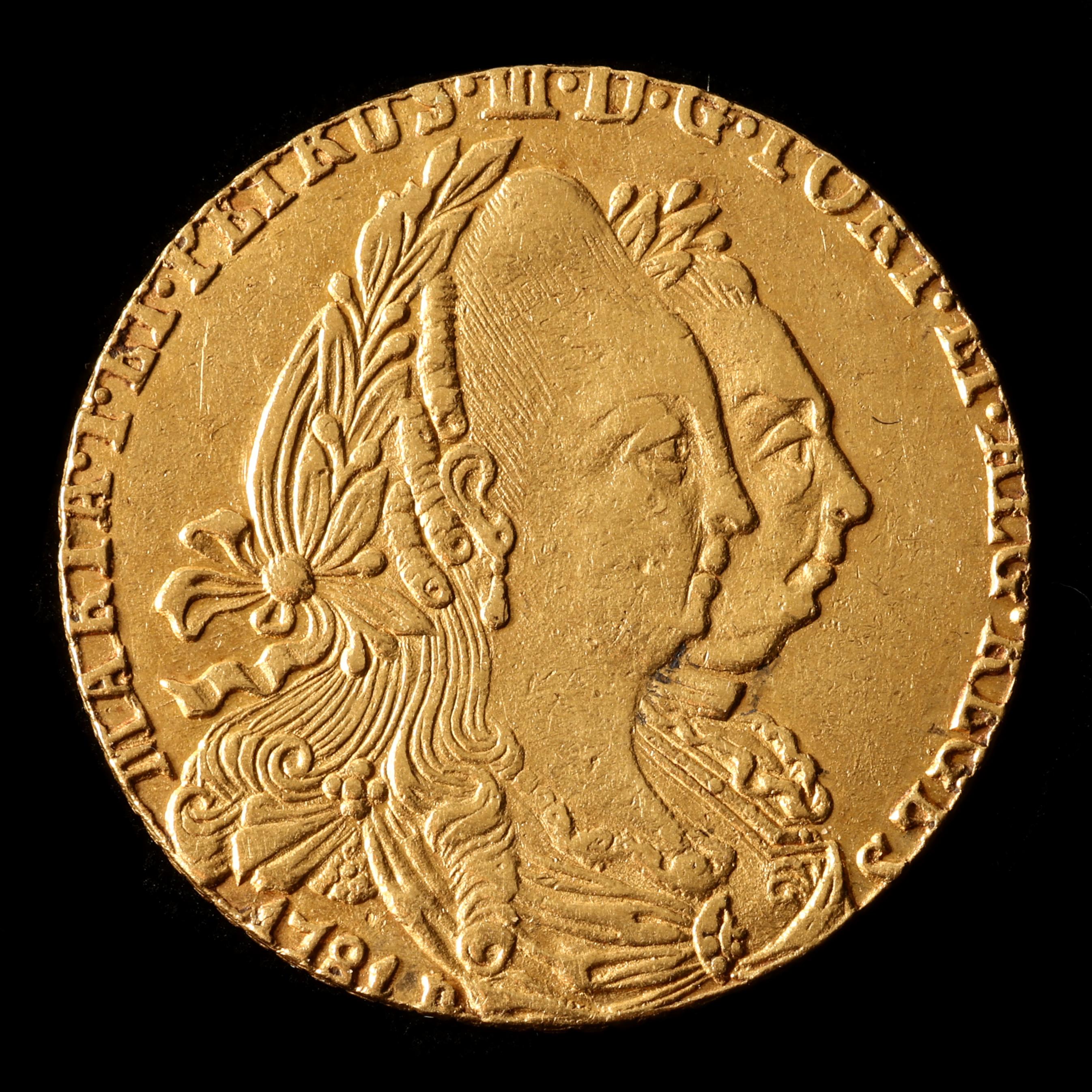 Colonial Brazil, Maria I and Pedro III, 1781 R Gold 6400