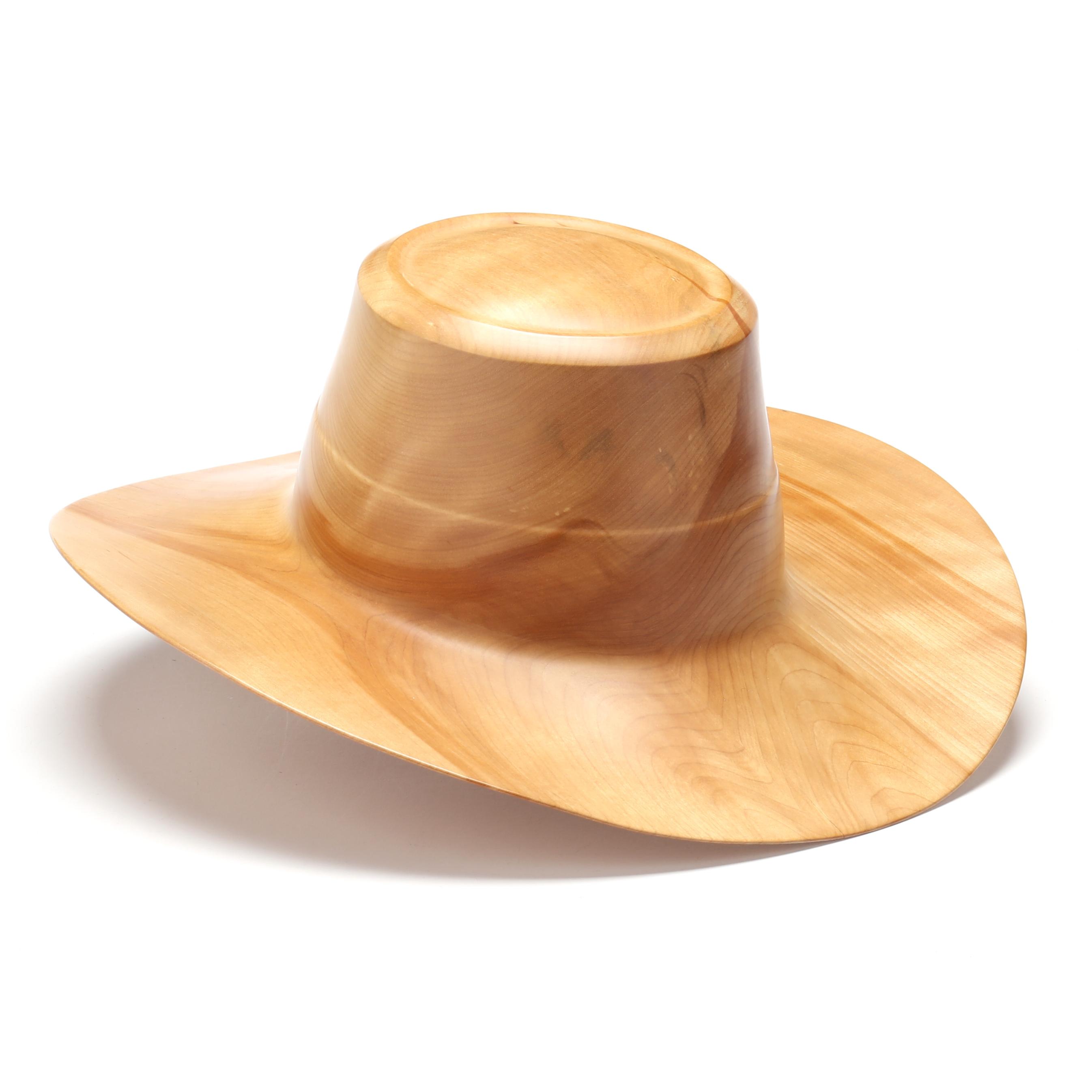 Johannes Michelson (Danish/American, b. 1945), Carved Maple Hat