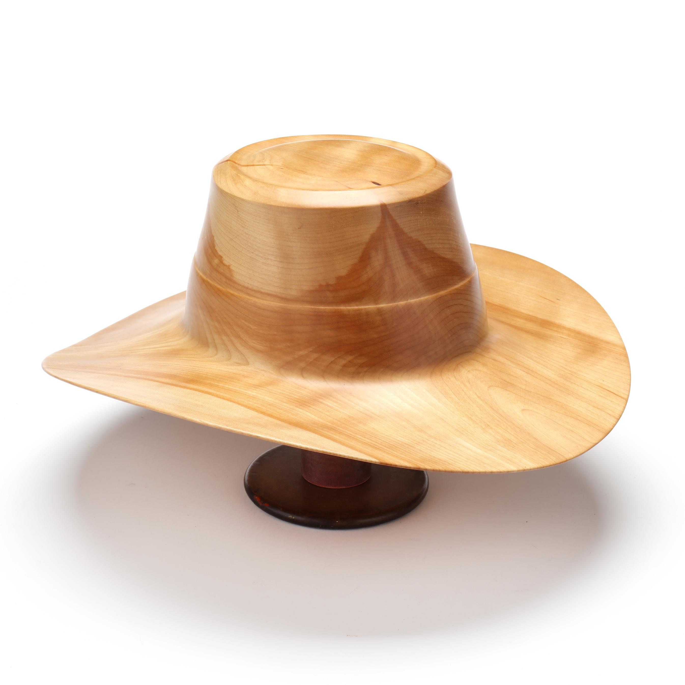 Johannes Michelson (Danish/American, b. 1945), Carved Maple Hat