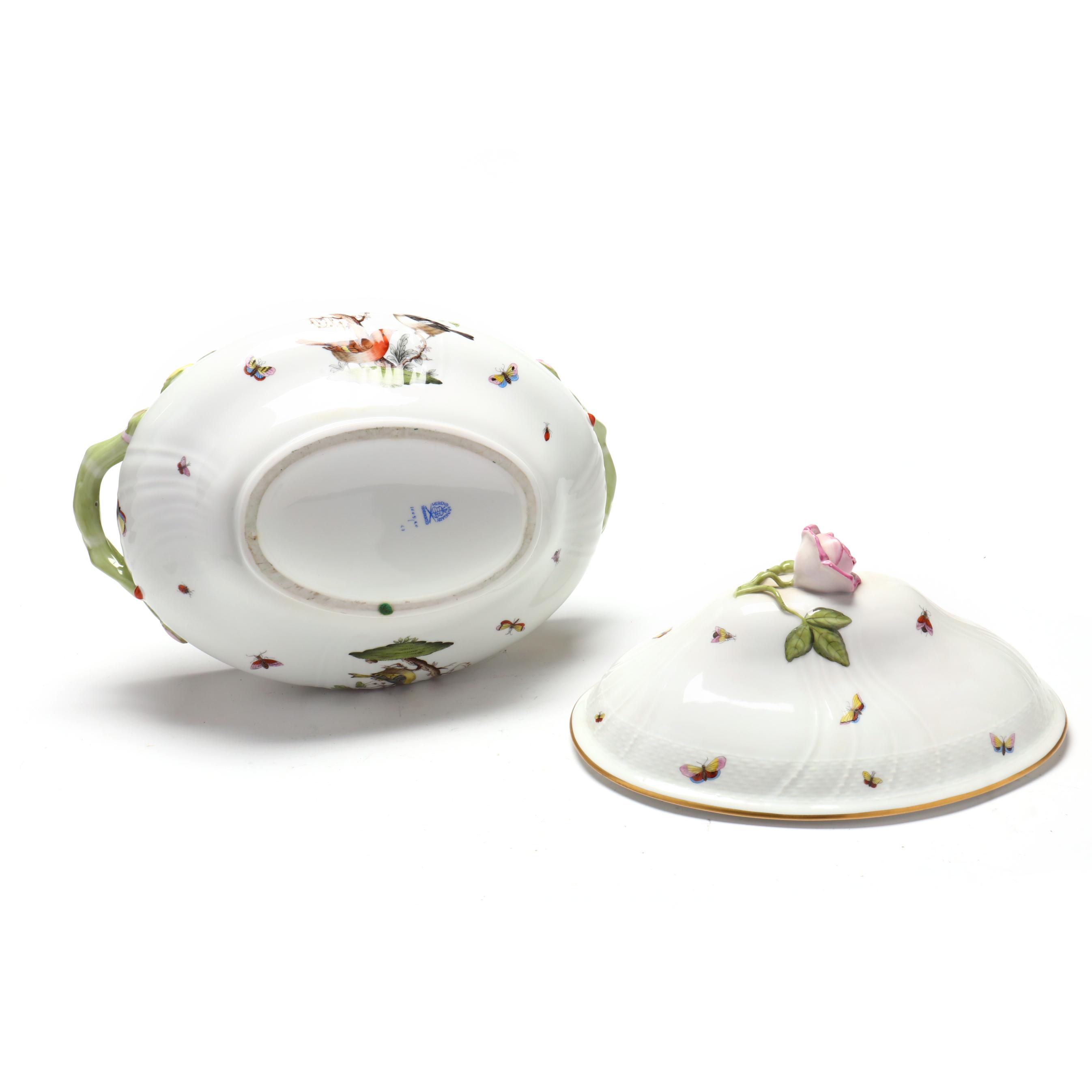 Herend Rothschild Bird Porcelain Tureen (Lot 2160 - )