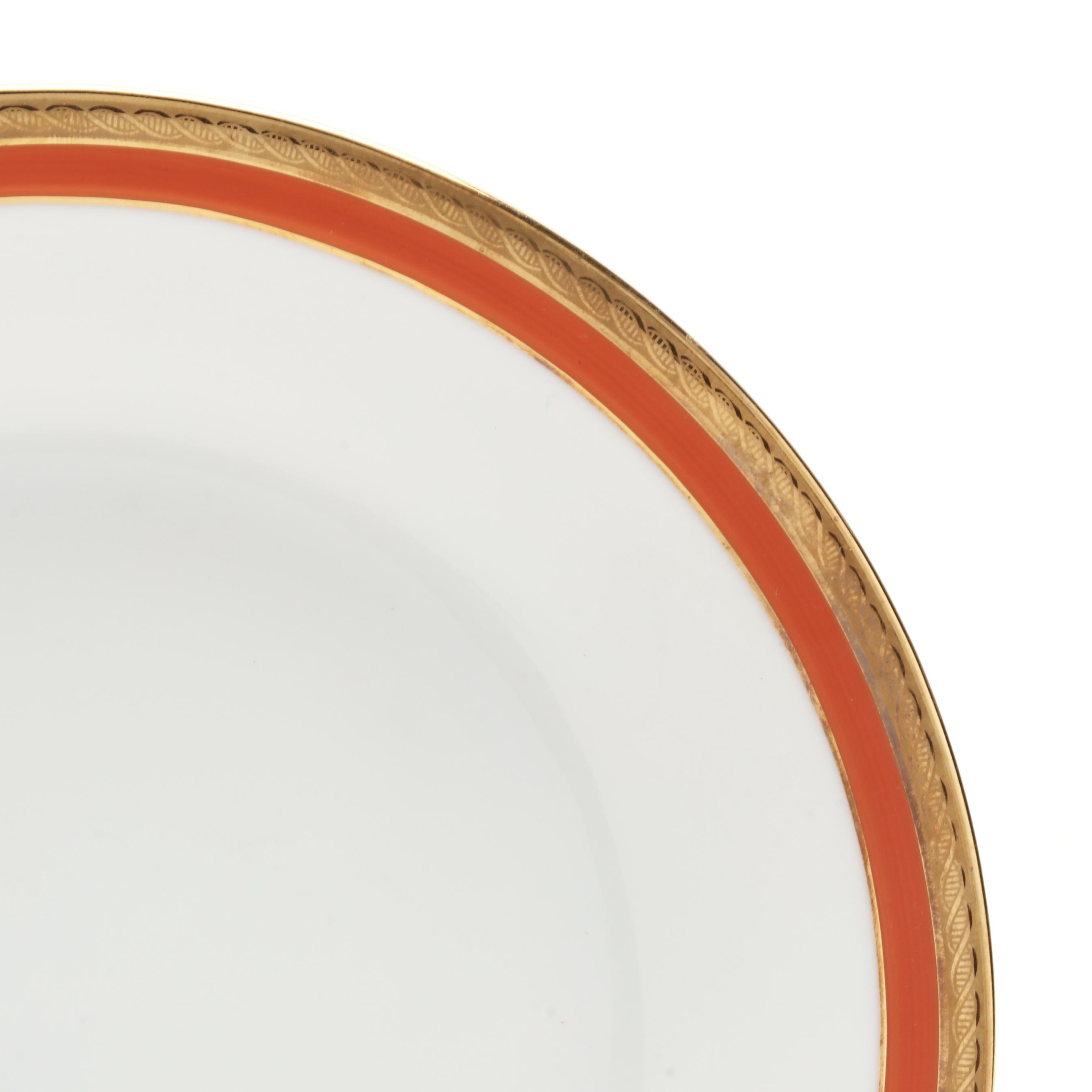 A Richard Ginori Palermo Rust (Red) Partial Dinnerware Service