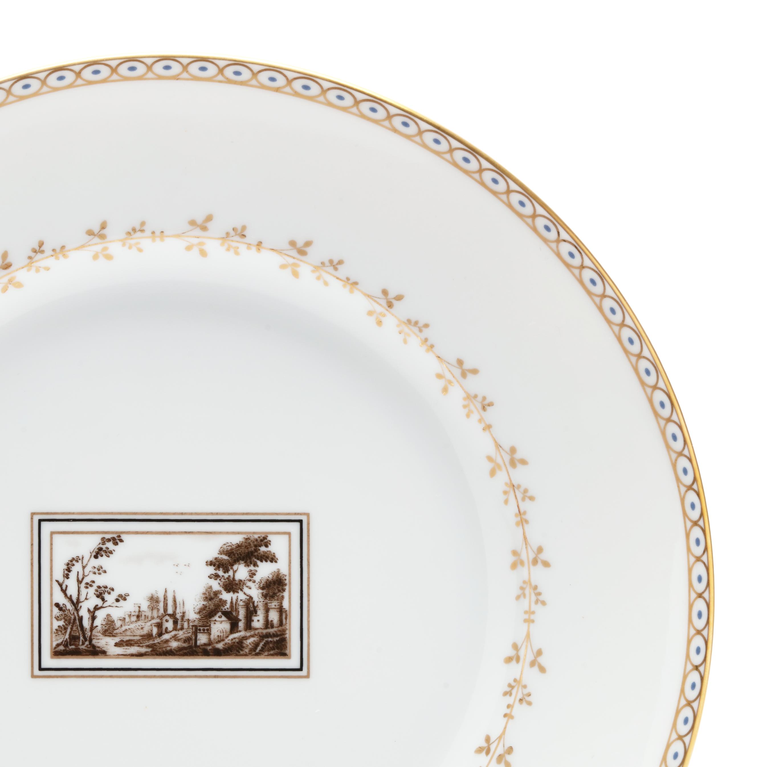 Richard Ginori Lilievo ディナープレート6枚 A Richard Ginori Fiesole Porcelain Dinner Service for Eight (Lot