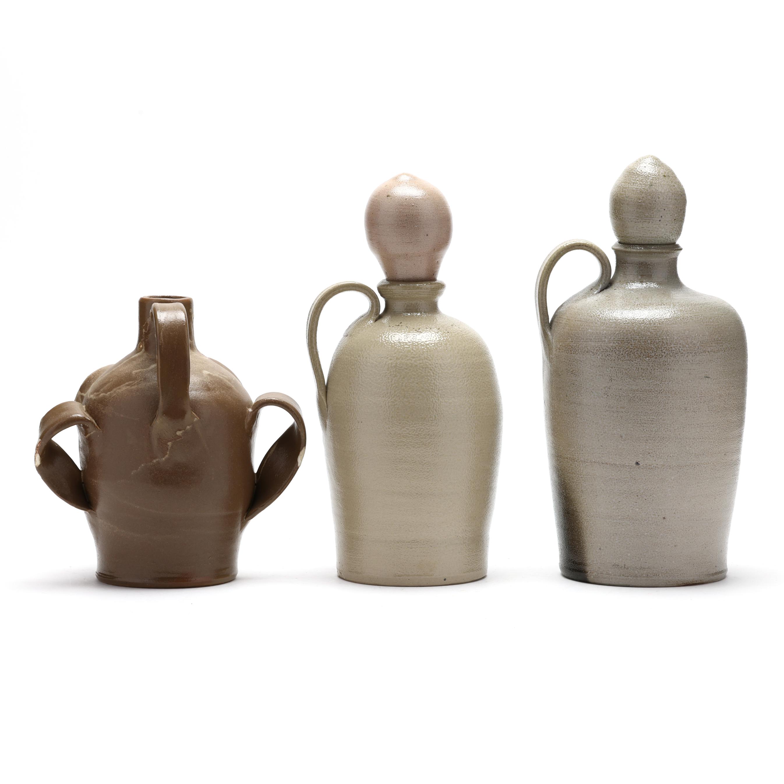 Three Pottery Vesels, R. Emmett Albright, Seagrove, NC (Lot 1023