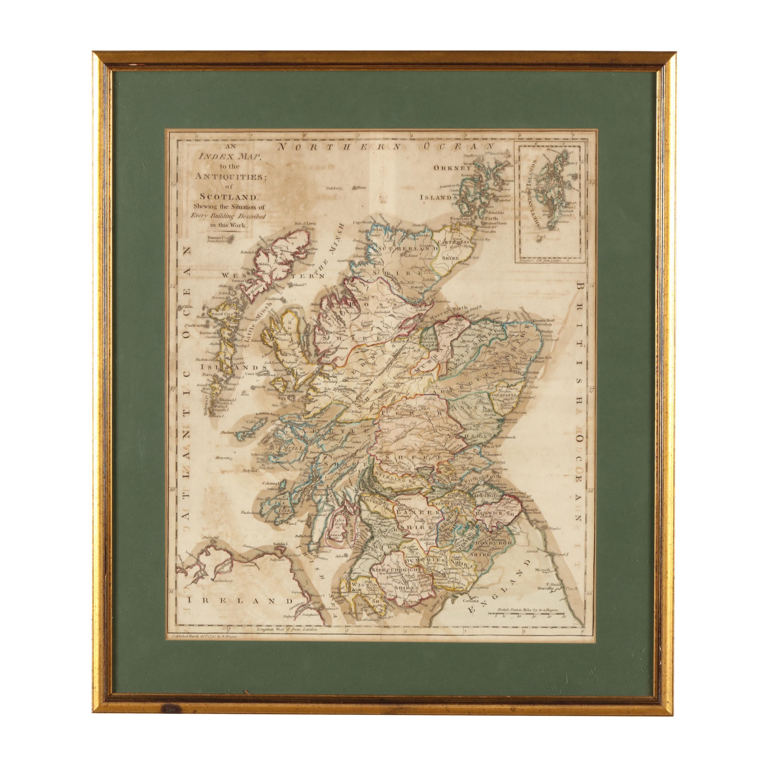 18th-Century Map of Scotland (Lot 4017 - Collectible Books, Maps
