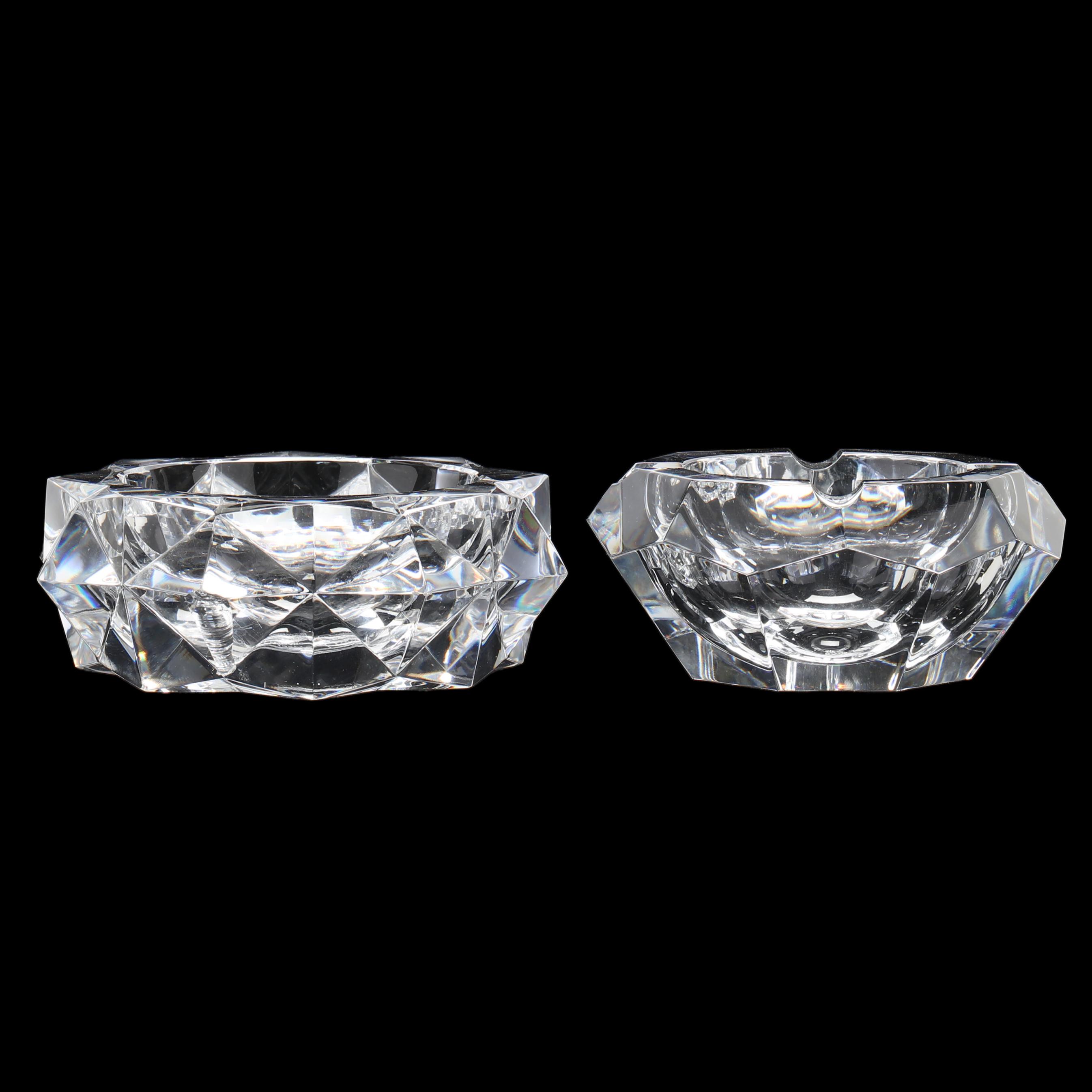 Two Baccarat Crystal Ashtrays (Lot 2094 - )