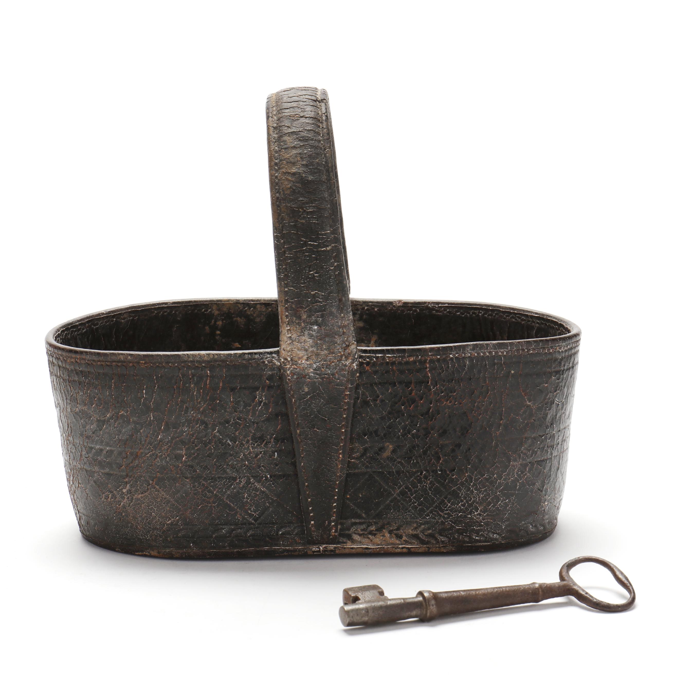 Southern Tooled Leather Key Basket (Lot 3093 - The Estate of the