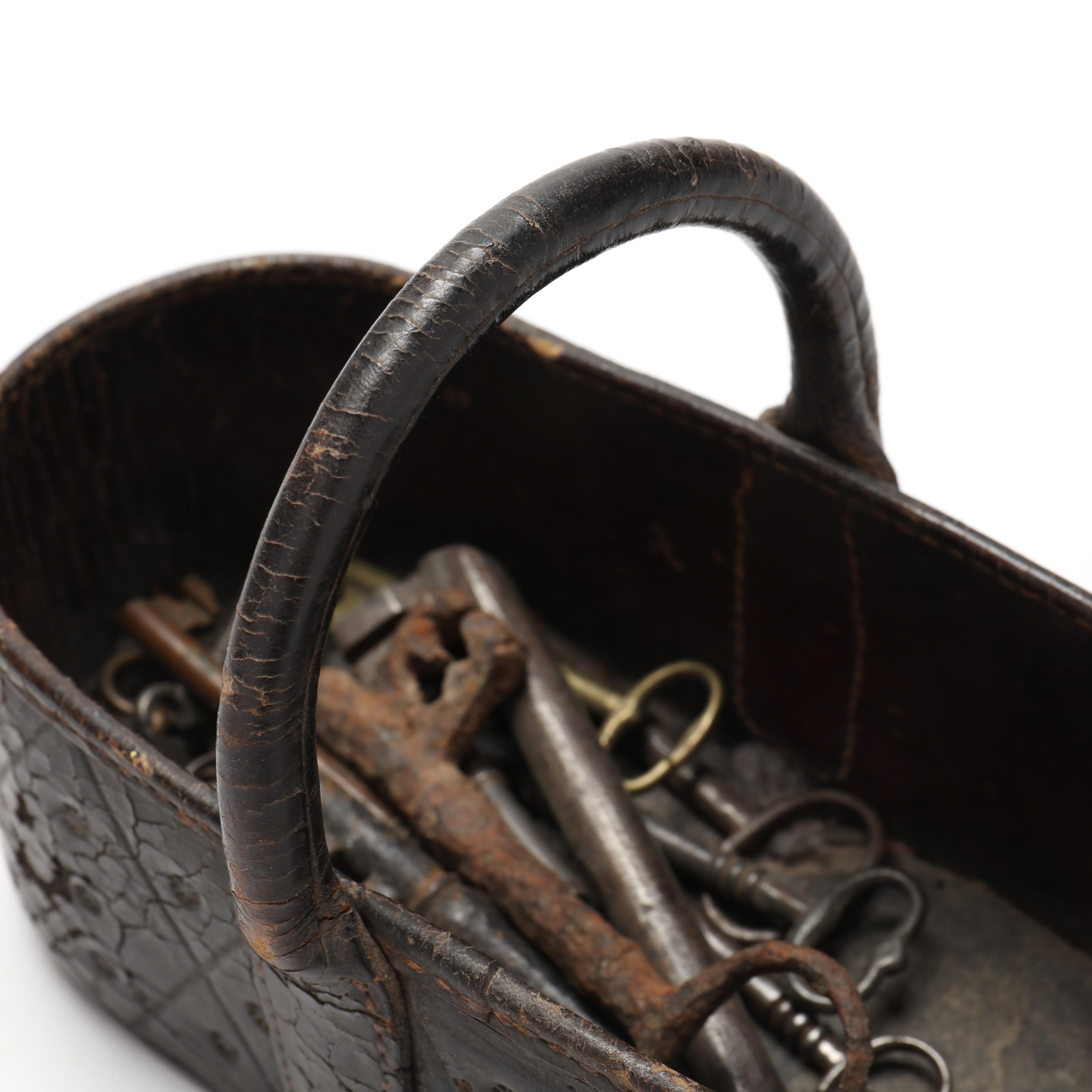 Virginia Decorated Leather Key Basket (Lot 3090 - The Estate of
