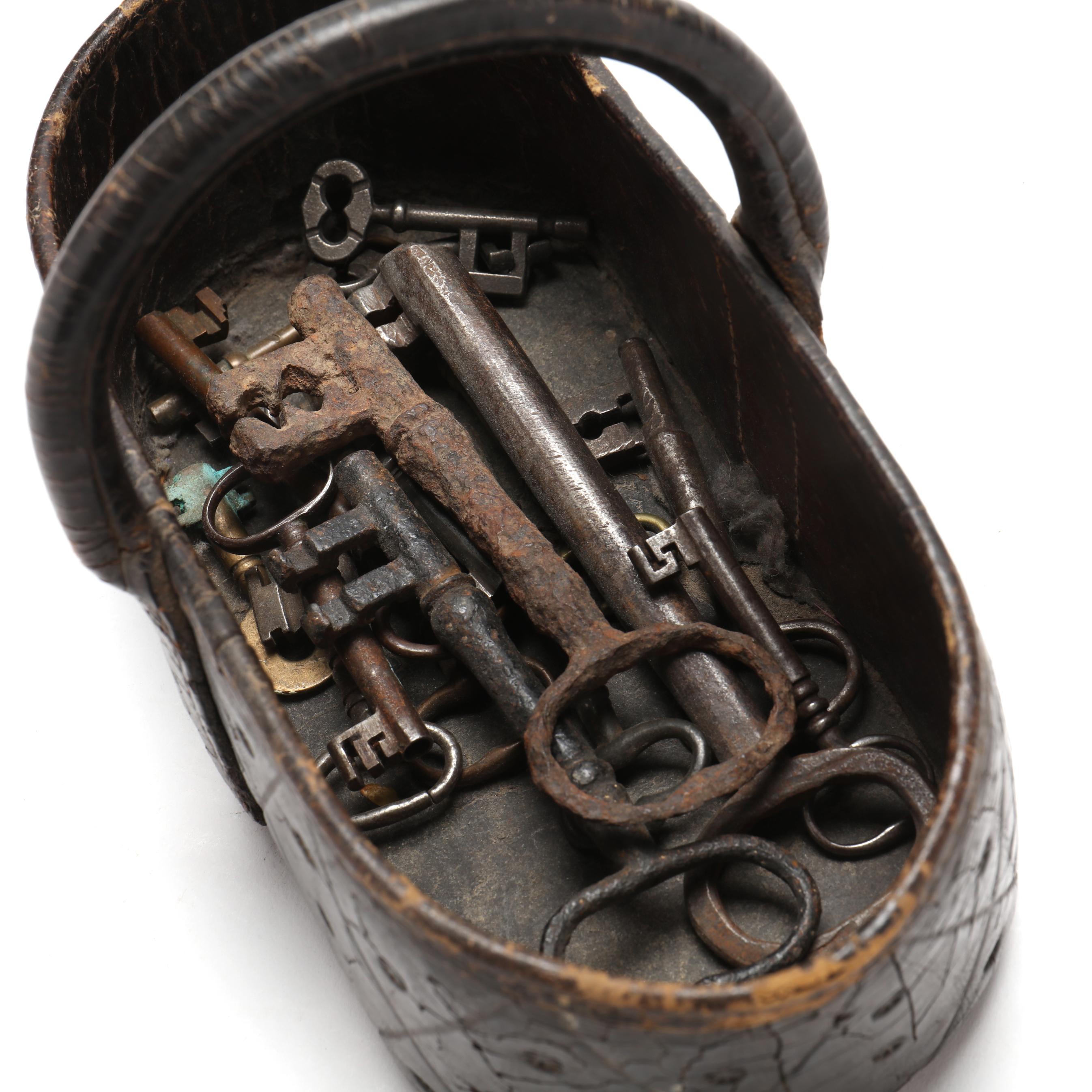 Virginia Decorated Leather Key Basket (Lot 3090 - The Estate of