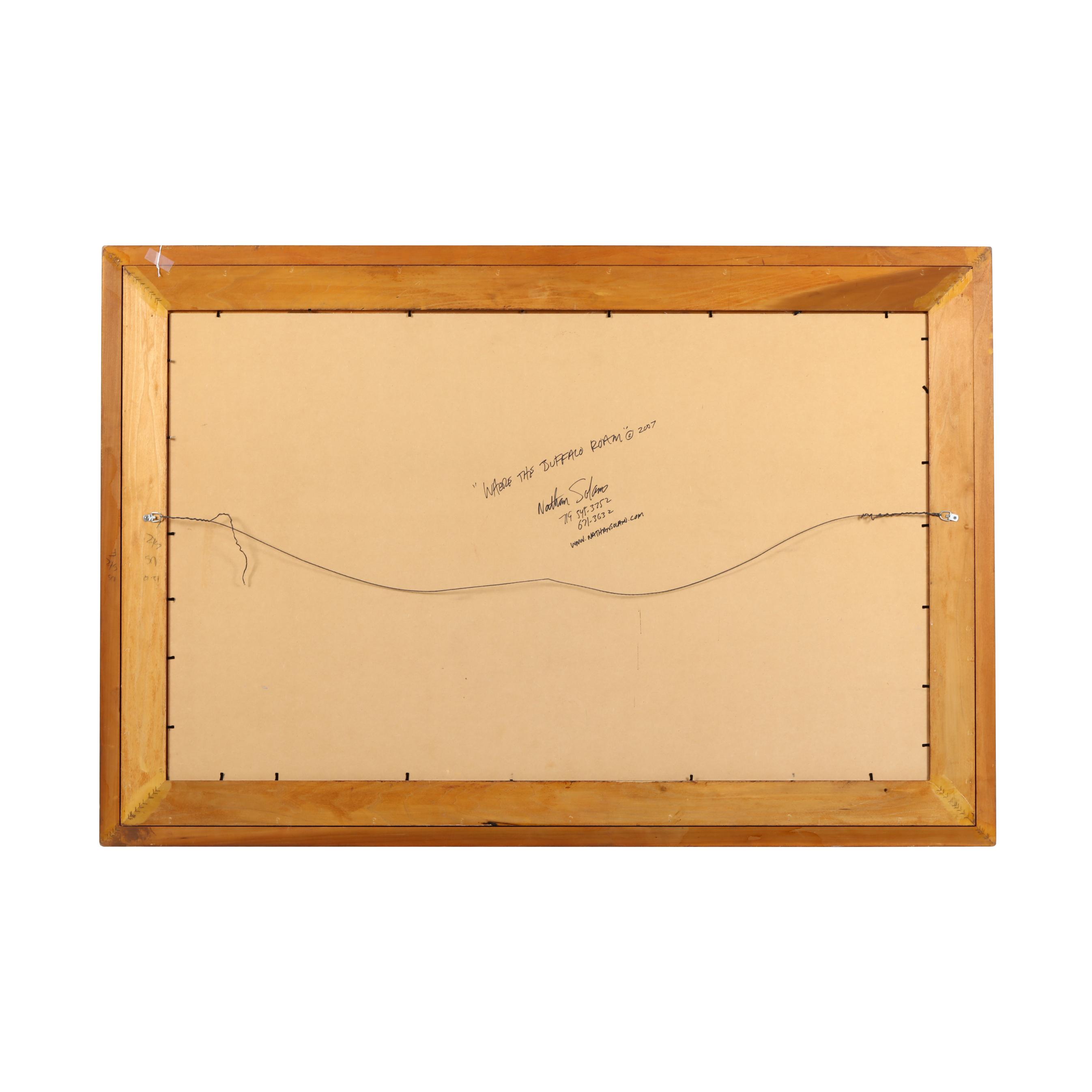 Nathan Solano (American, b. 1950), Where the Buffalo Roam (Lot 4057 - Fine  Art AuctionDec 11, 2024, 10:00am)