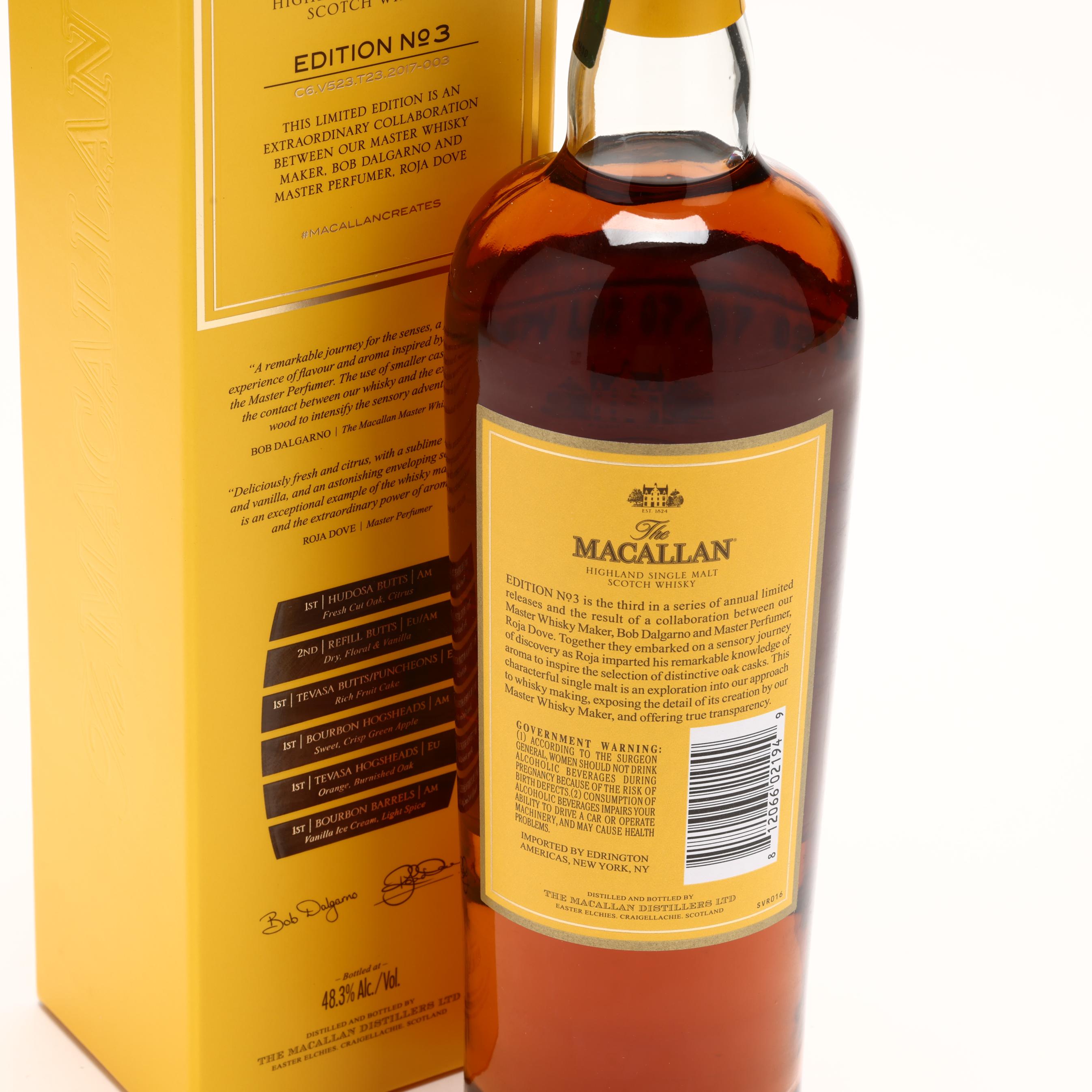 Macallan Edition No. 3 Scotch Whisky (Lot 1246 - Rare Spirits