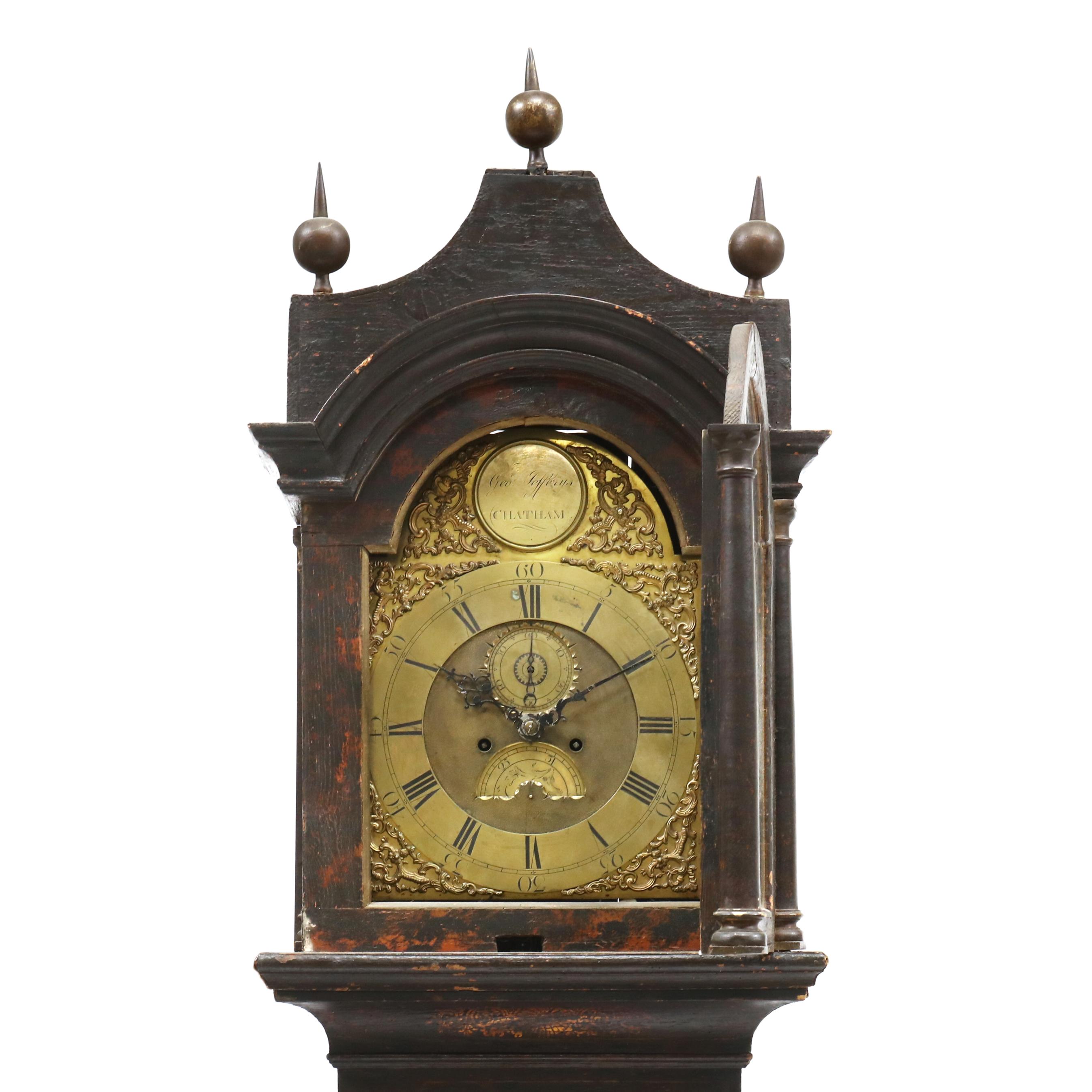 George III Chinoiserie Decorated Tall Case Clock, George Jeffreys
