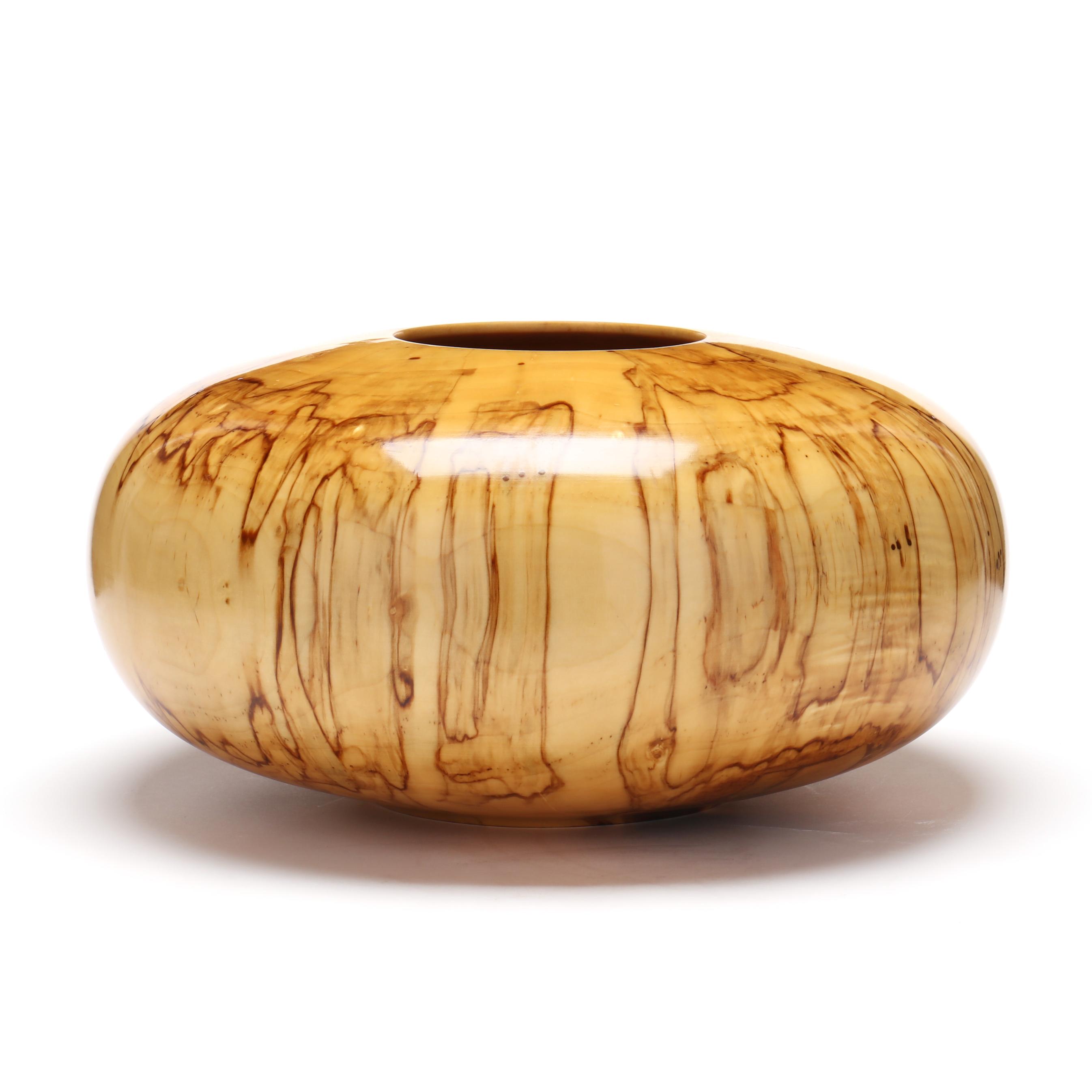 Ed Moulthrop (American, 1916-2003), Leopard Maple Vessel (Lot 2156