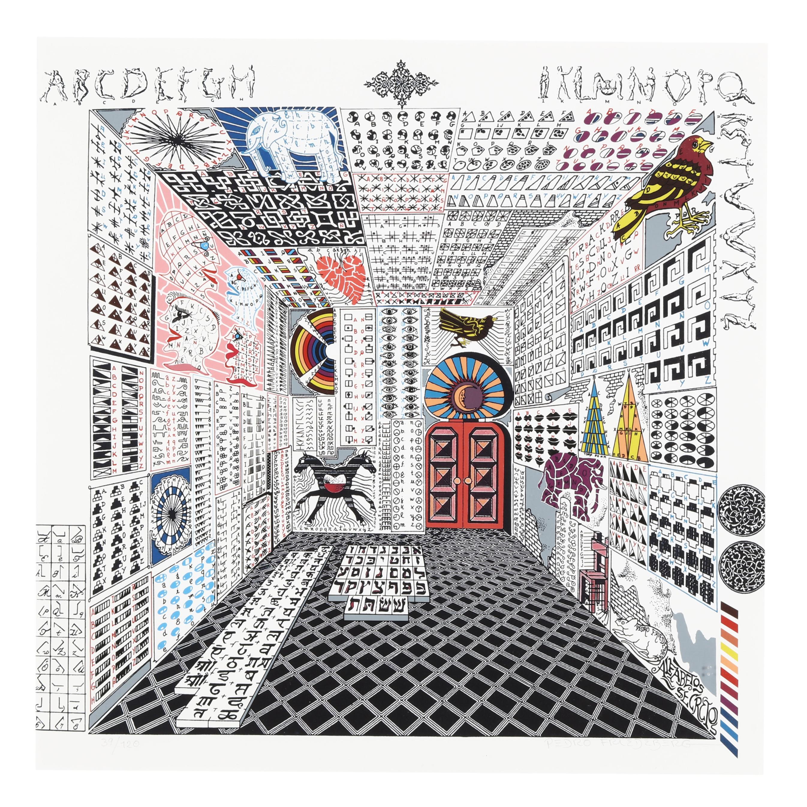 Pedro Friedeberg (Mexican, born 1936), Alfabetos Secretos (Lot