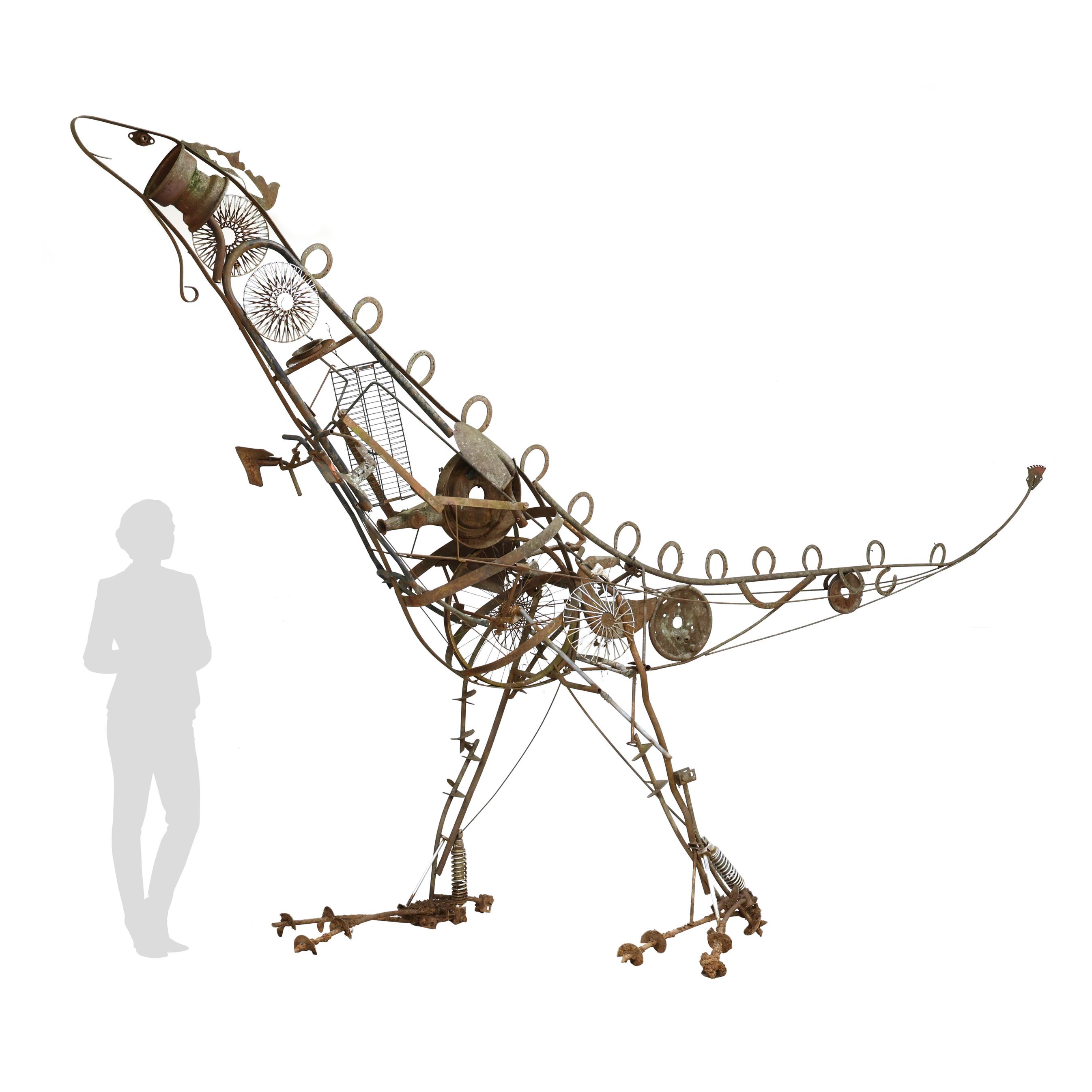 Danny Mathewson (NC, 1964-2011), Massive Found Object Dinosaur