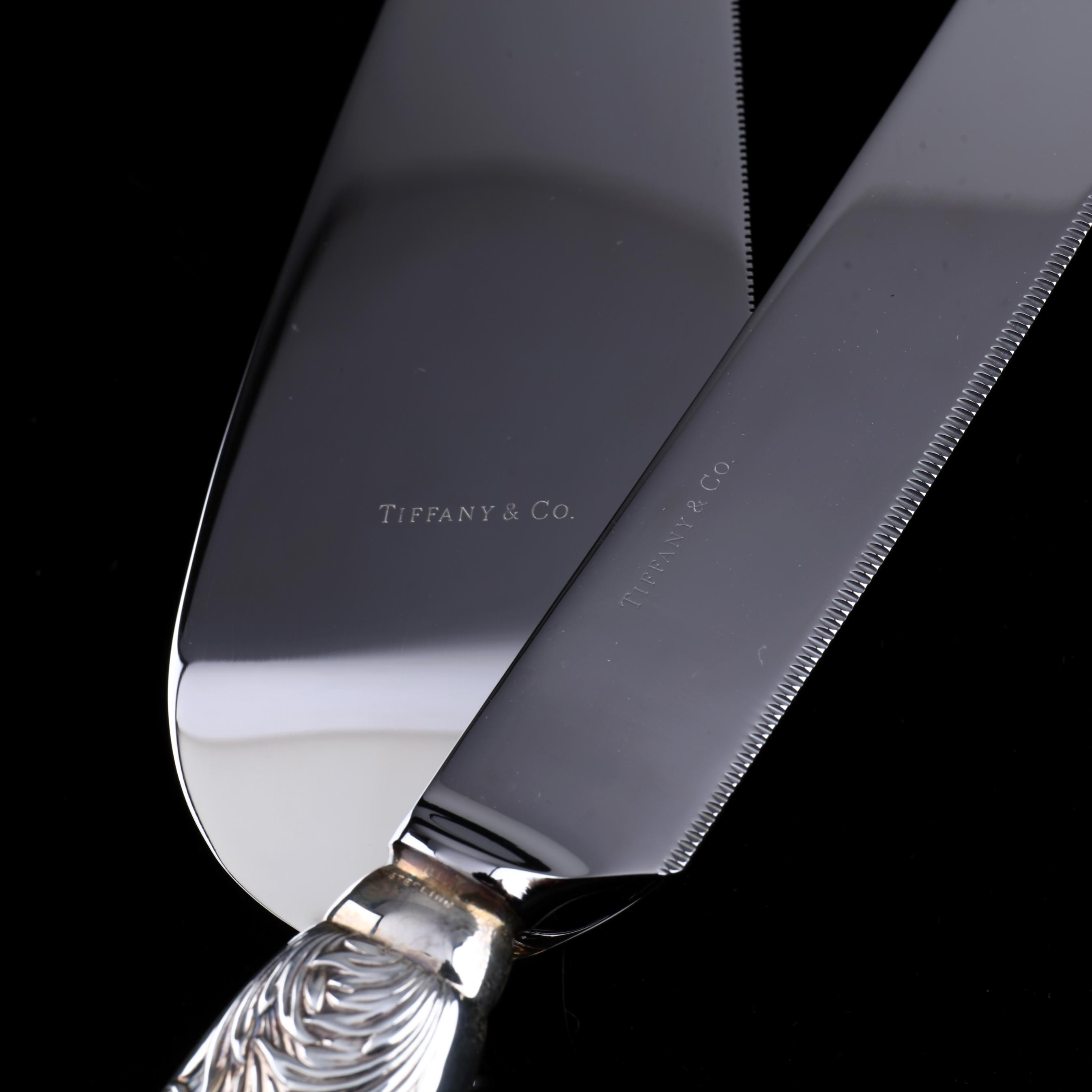 Tiffany & Co. Chrysanthemum Sterling Silver Wedding Cake Carving 